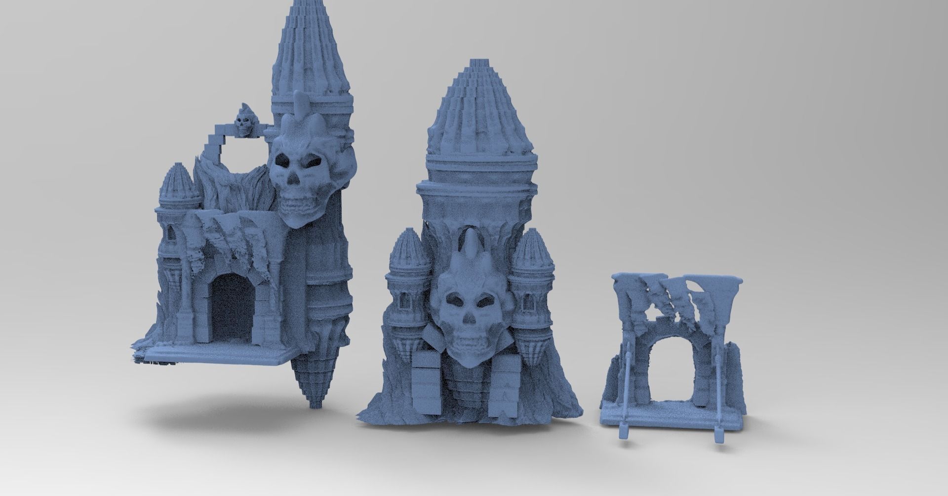 Witches Scull Ravenwood rock Collection 3D model_1