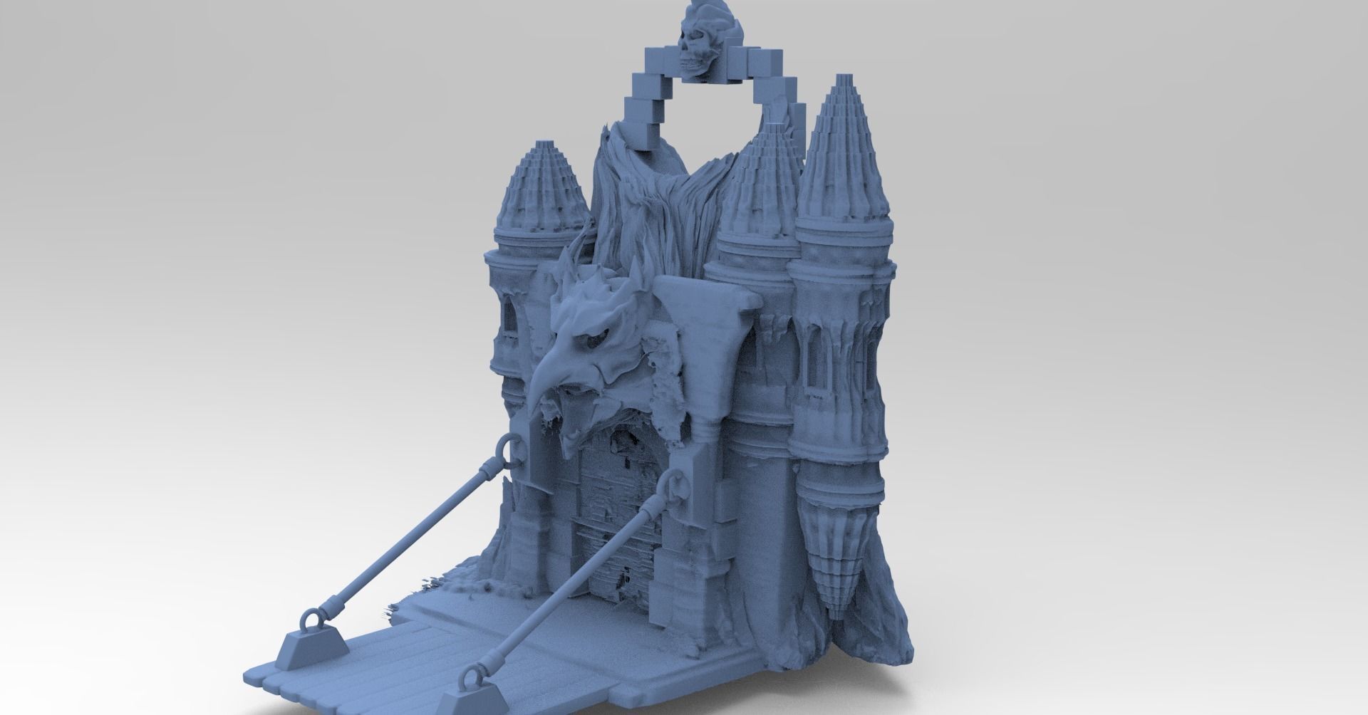 Witches Scull Ravenwood rock Collection 3D model_10