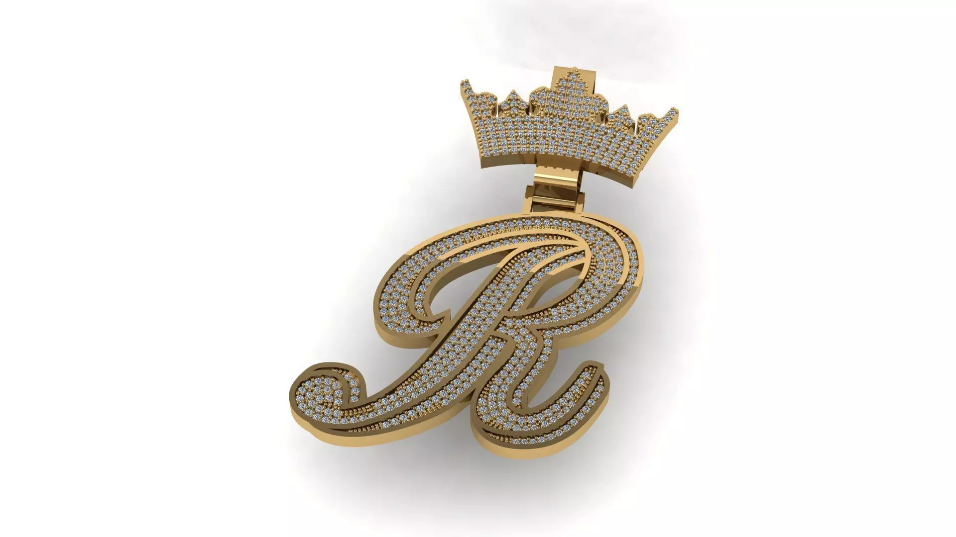 R custom pendant 3D print model