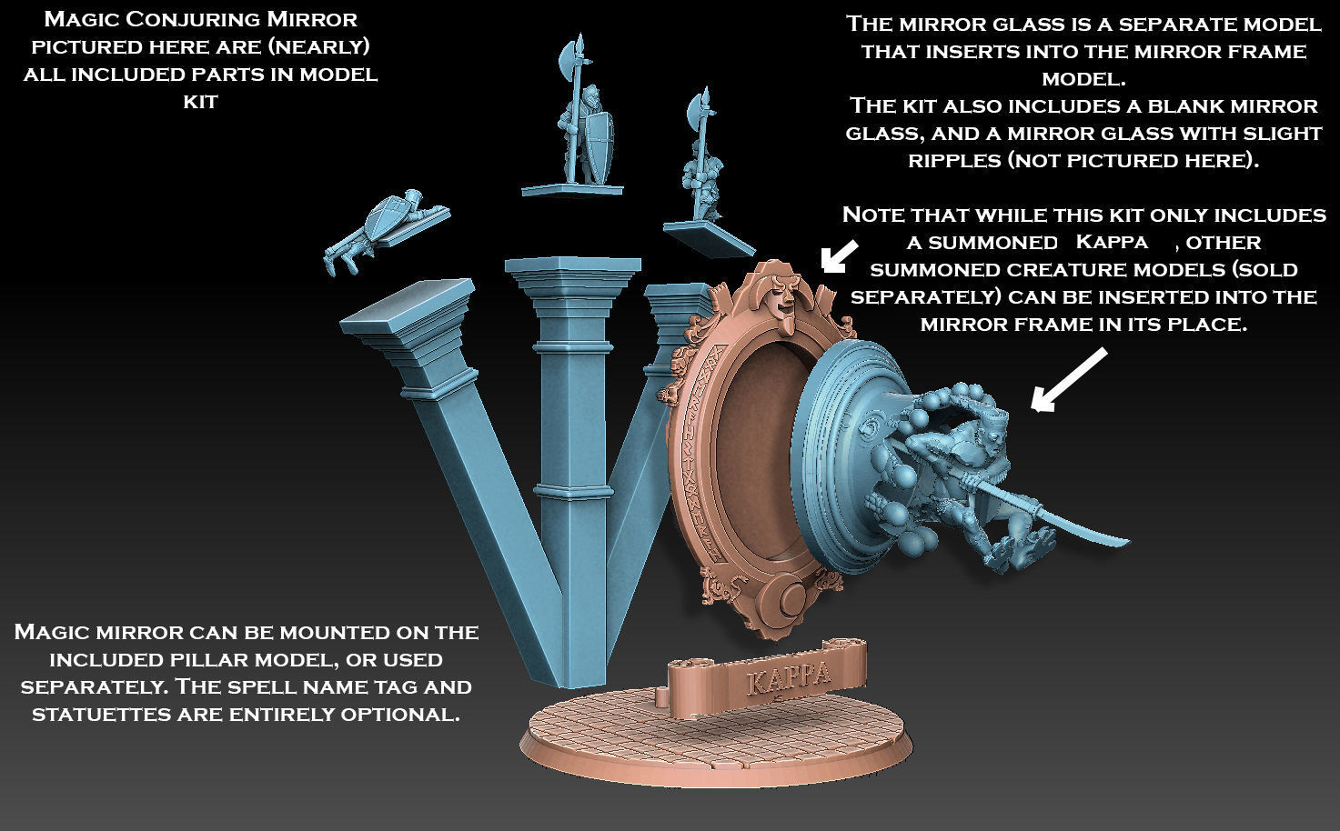 Magic Conjuring Mirror Kappa Version 3D print model_1