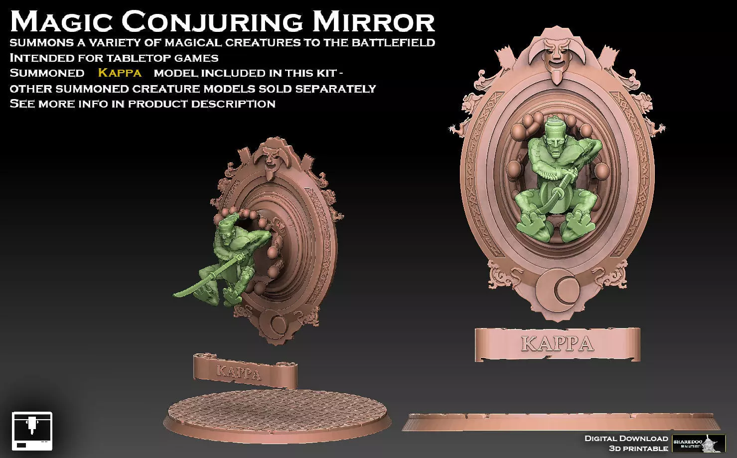 Magic Conjuring Mirror Kappa Version 3D print model_0