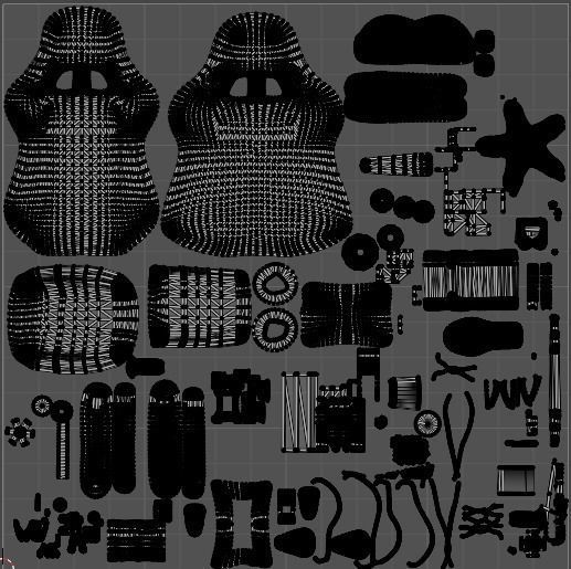 Gaming Chair Low-poly 3D model_13