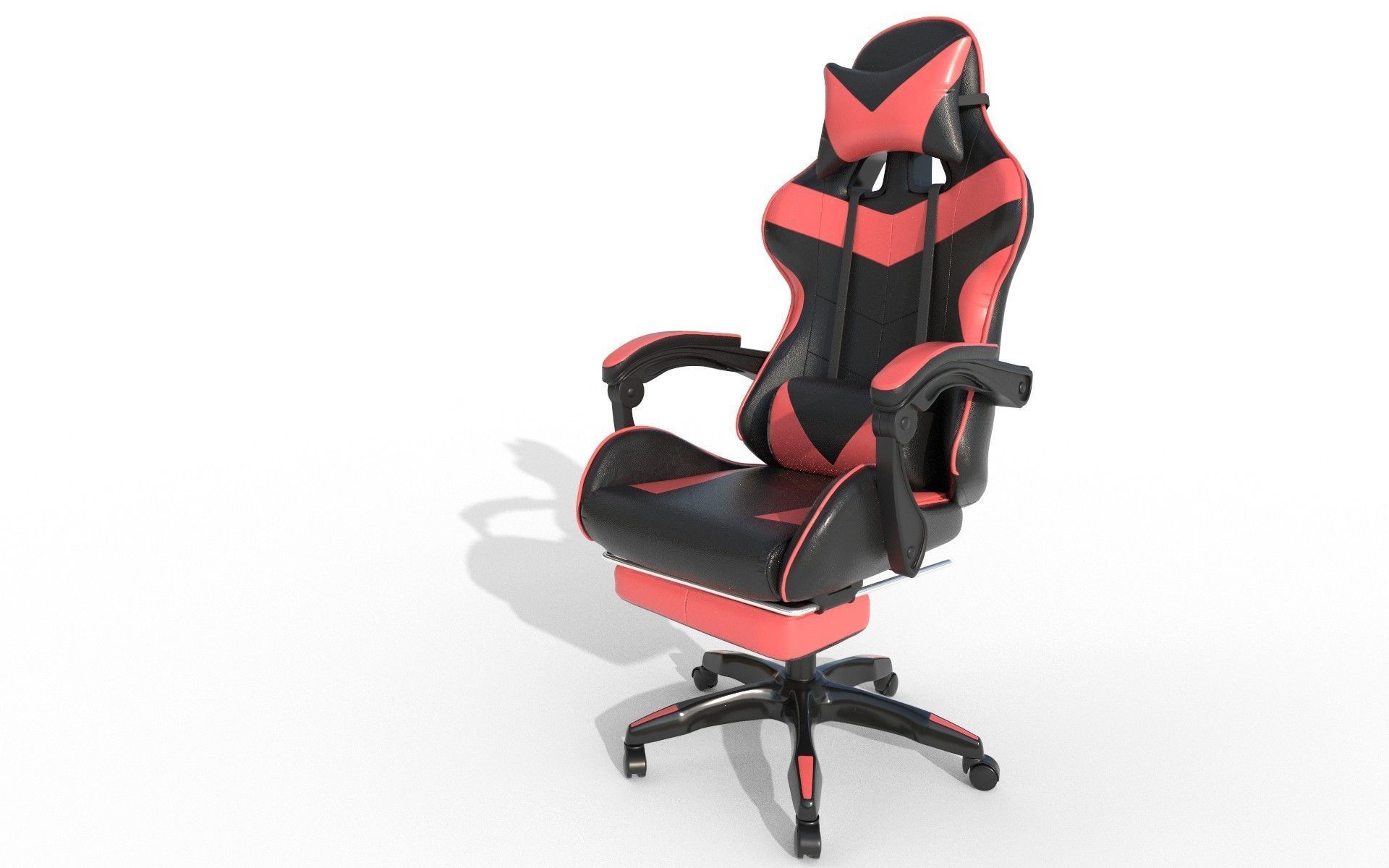 Gaming Chair Low-poly 3D model_3