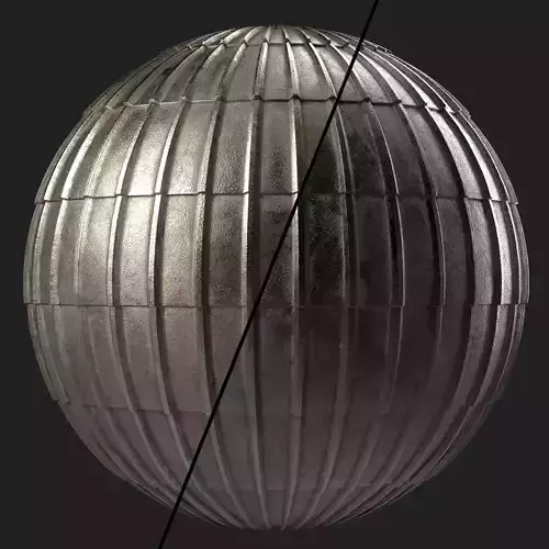 Roof Tile Materials 95- Metal Roofing By Snow Sbsar Pbr 4k