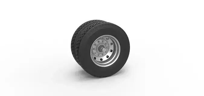 10 Hole double wheel of trailer Scale 1 to 25