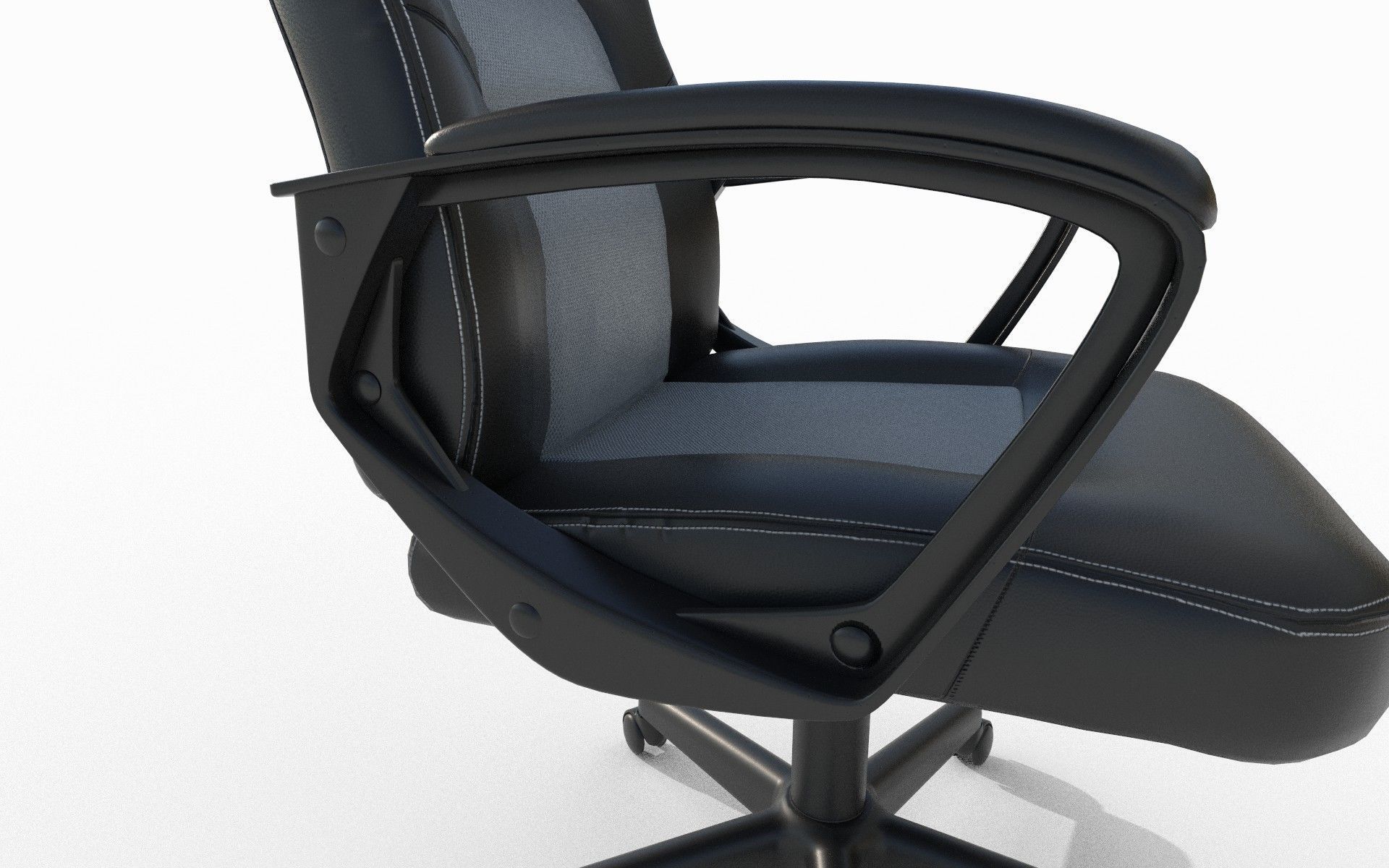 Gaming chair Low-poly 3D model_10