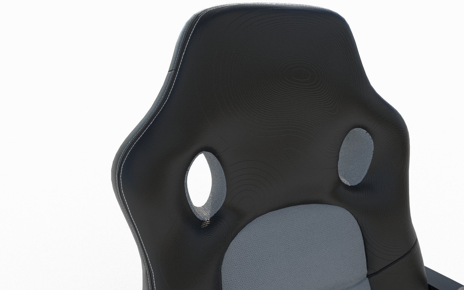 Gaming chair Low-poly 3D model_2