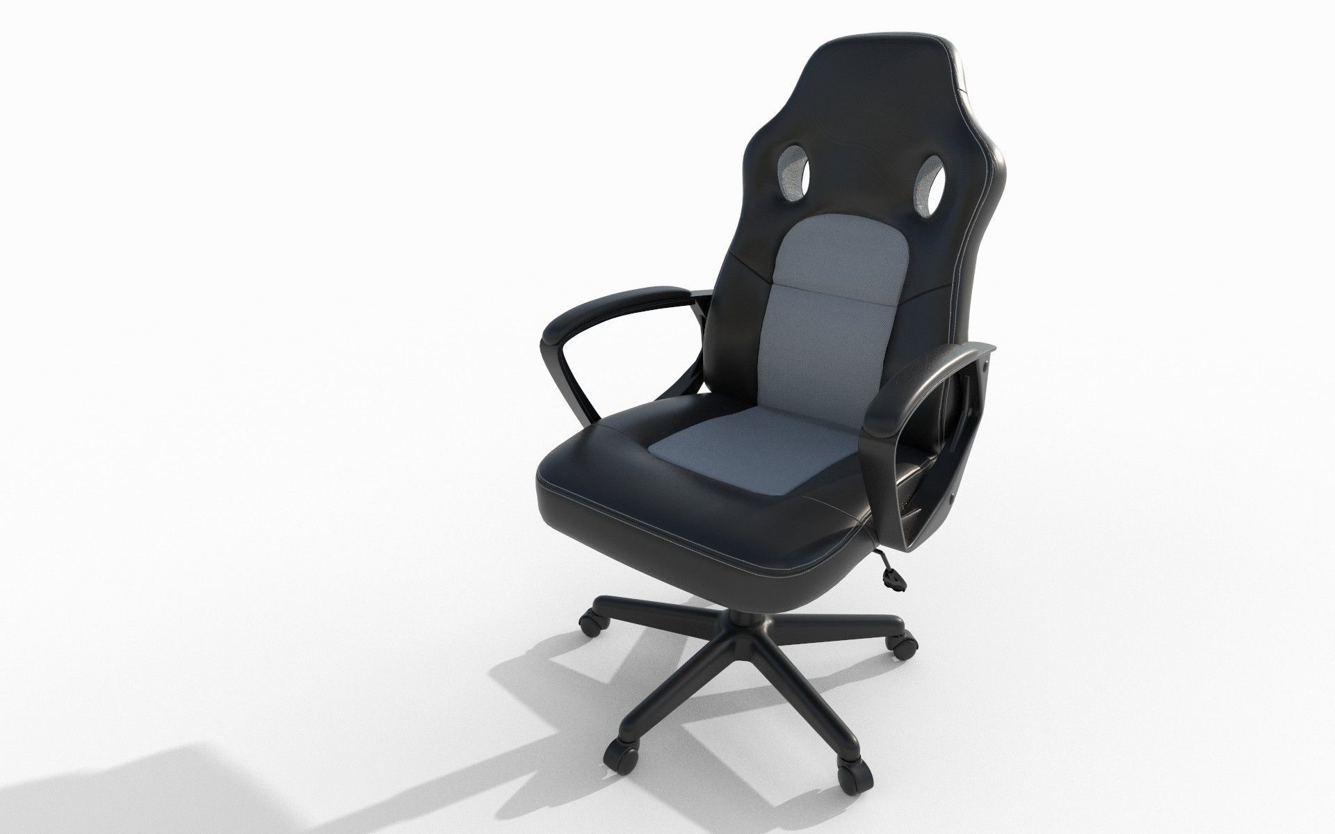 Gaming chair Low-poly 3D model_4