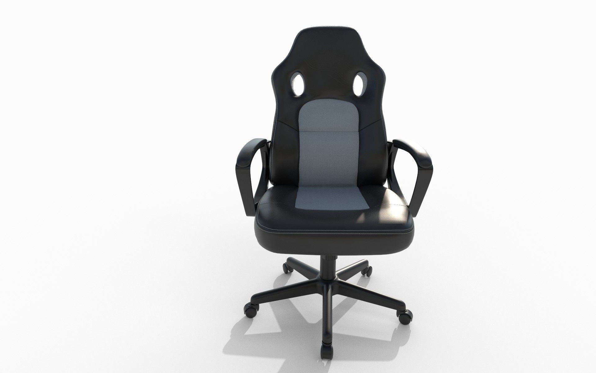 Gaming chair Low-poly 3D model_3