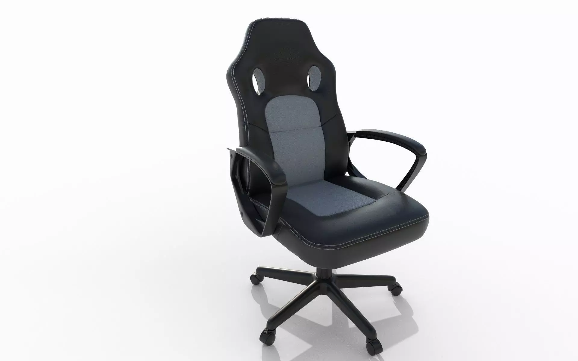 Gaming chair Low-poly 3D model_0