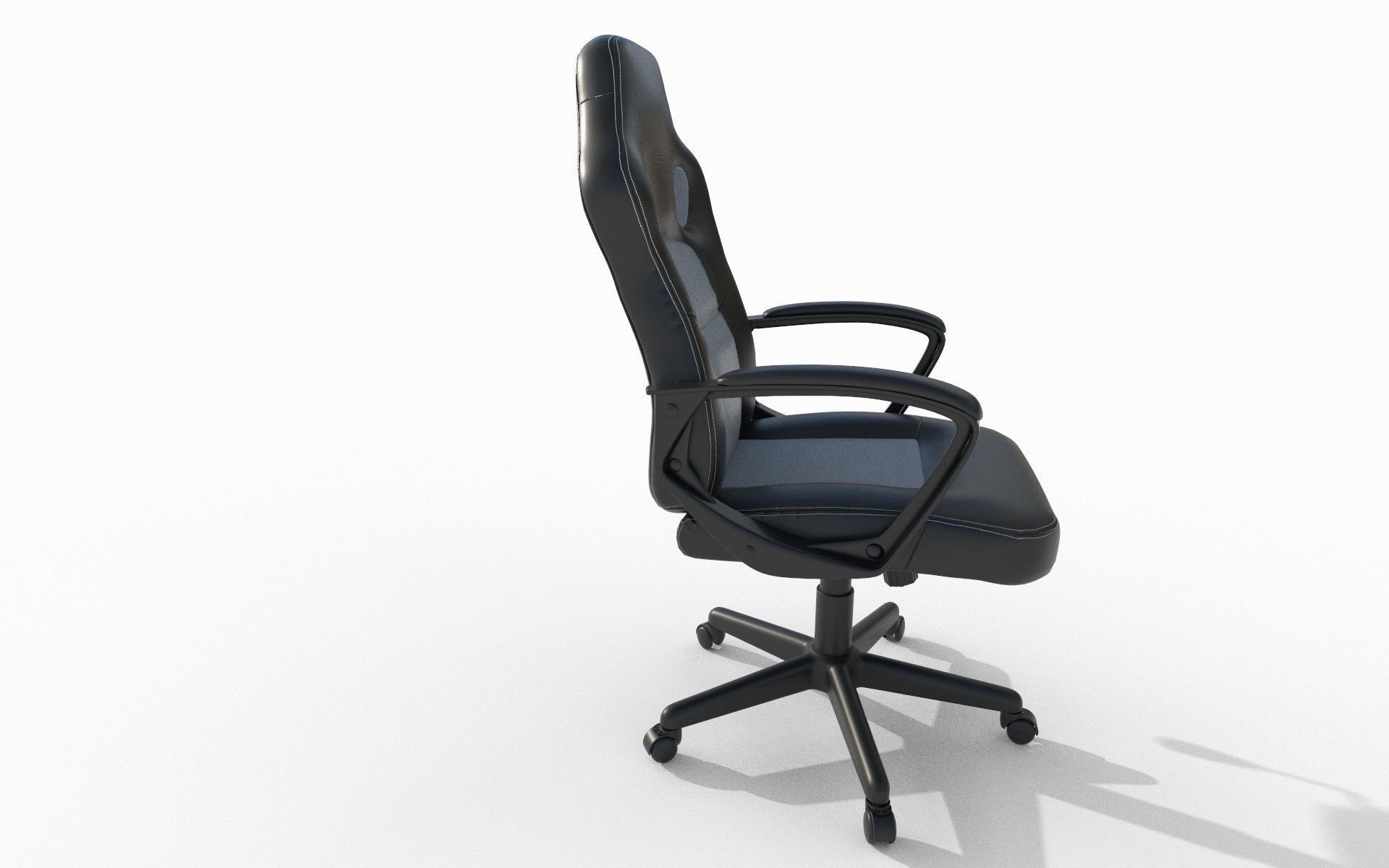 Gaming chair Low-poly 3D model_9