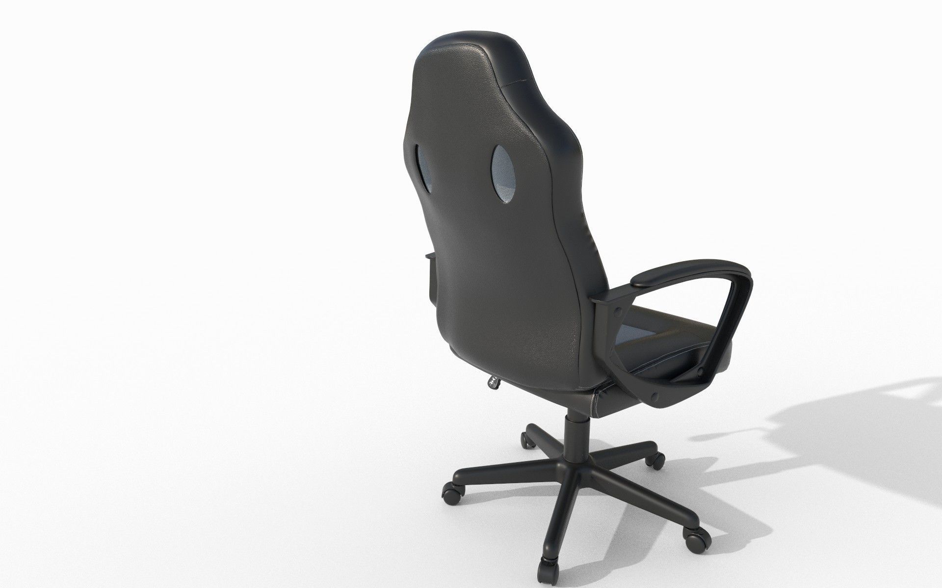 Gaming chair Low-poly 3D model_8