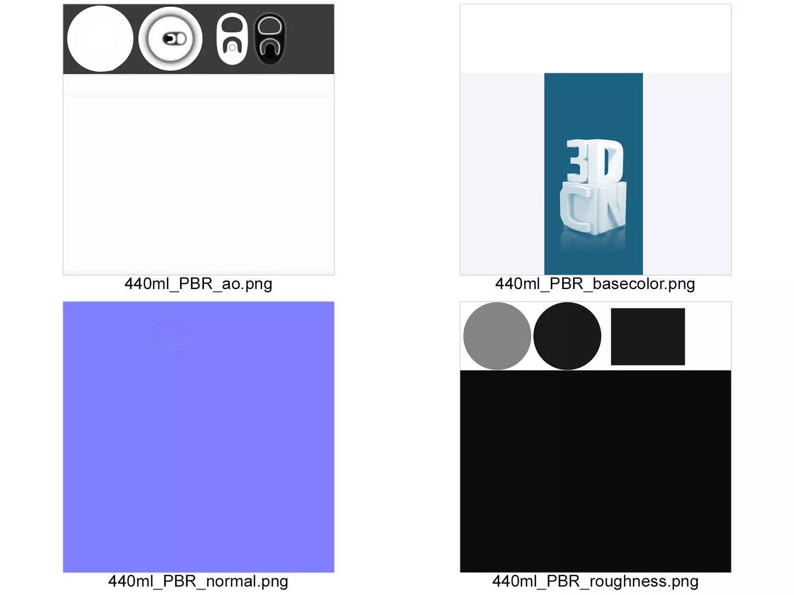 4 pack 440ml Shinkwrapped Beverage Cans 3D model 3D model_13