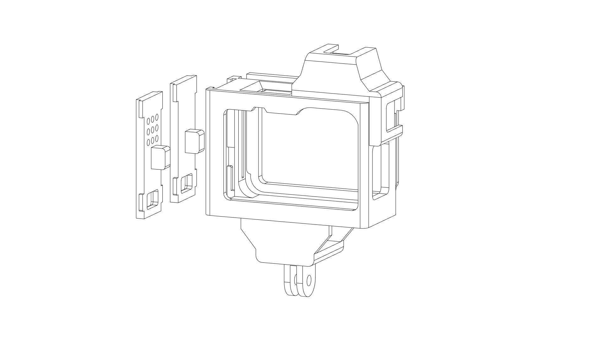 GoPro Hero 11 Housing Cage 3D print model_3
