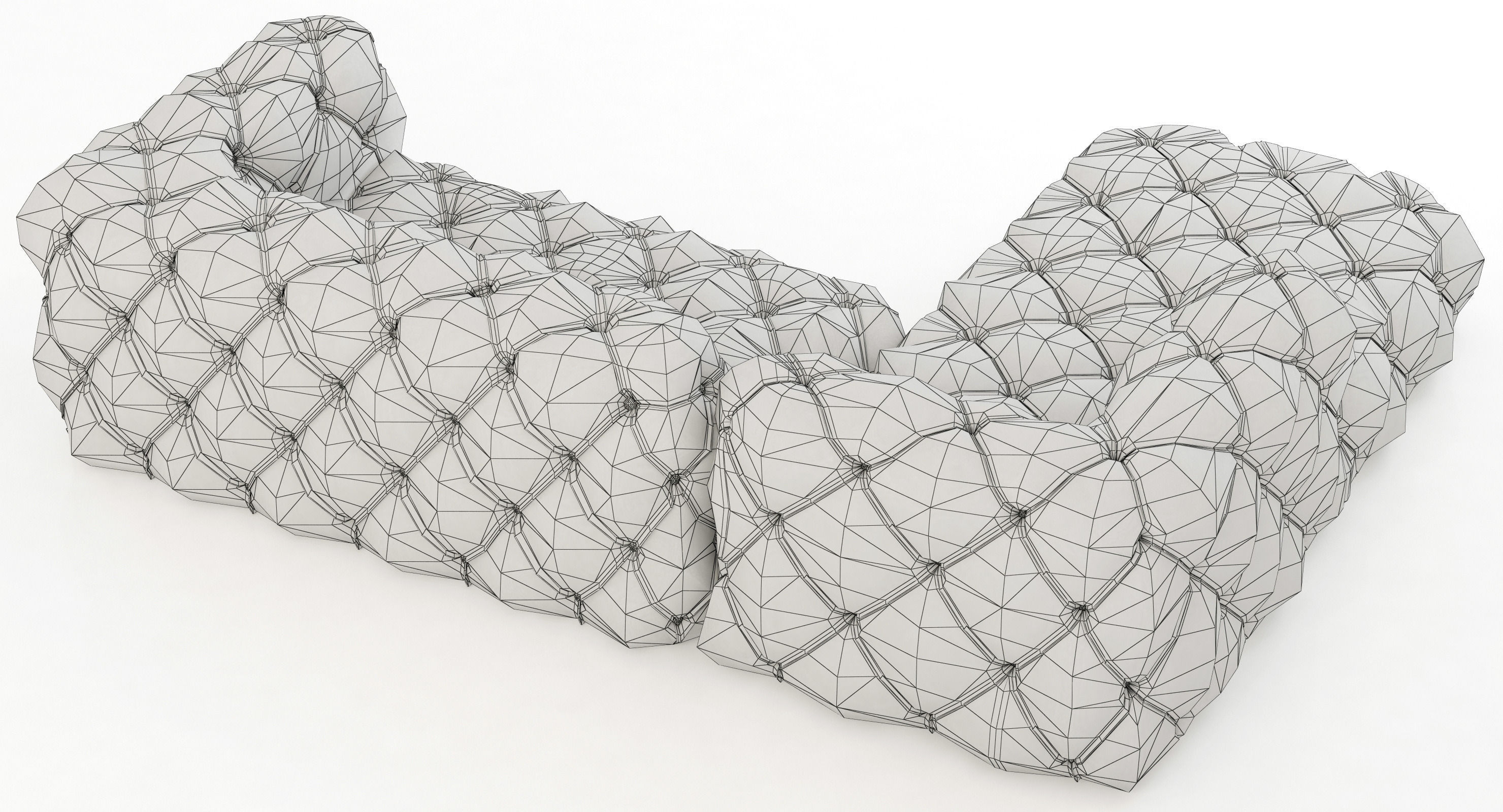 Restoration Hardware Soho Tufted Leather Left-Arm Sofa 3D model_8