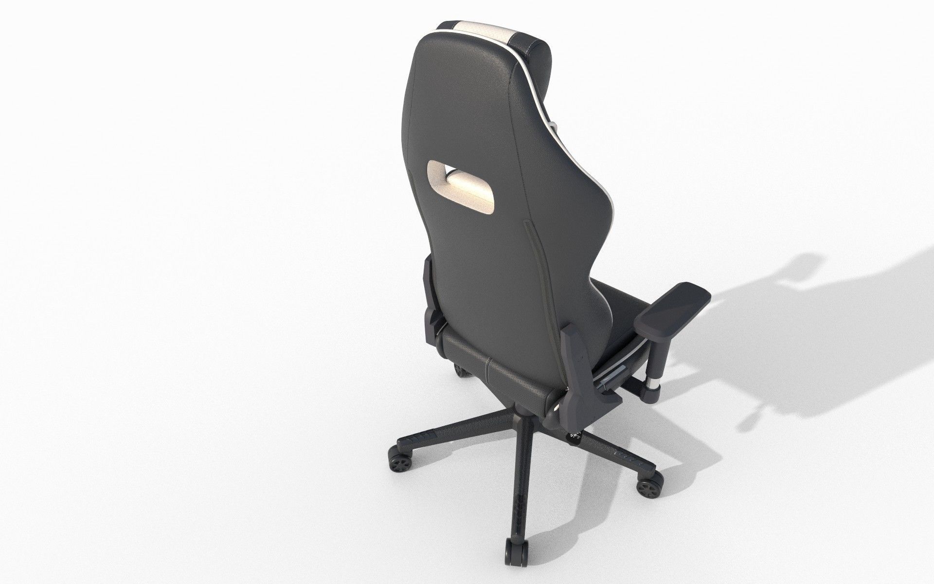 Gaming chair Low-poly 3D model_8