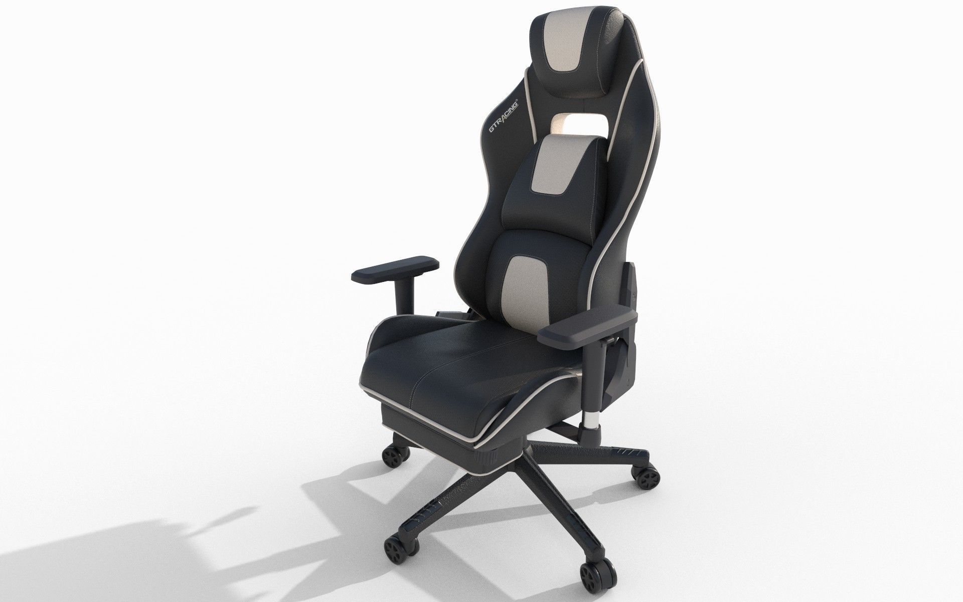 Gaming chair Low-poly 3D model_4