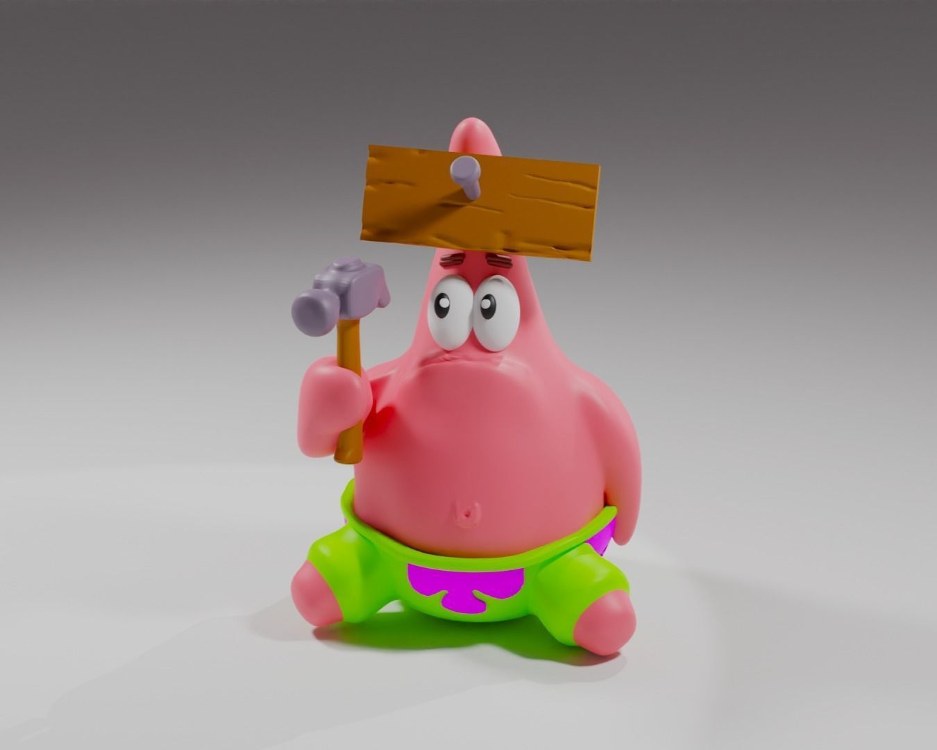 Patrick  Star from Spongebob 3D print model_9