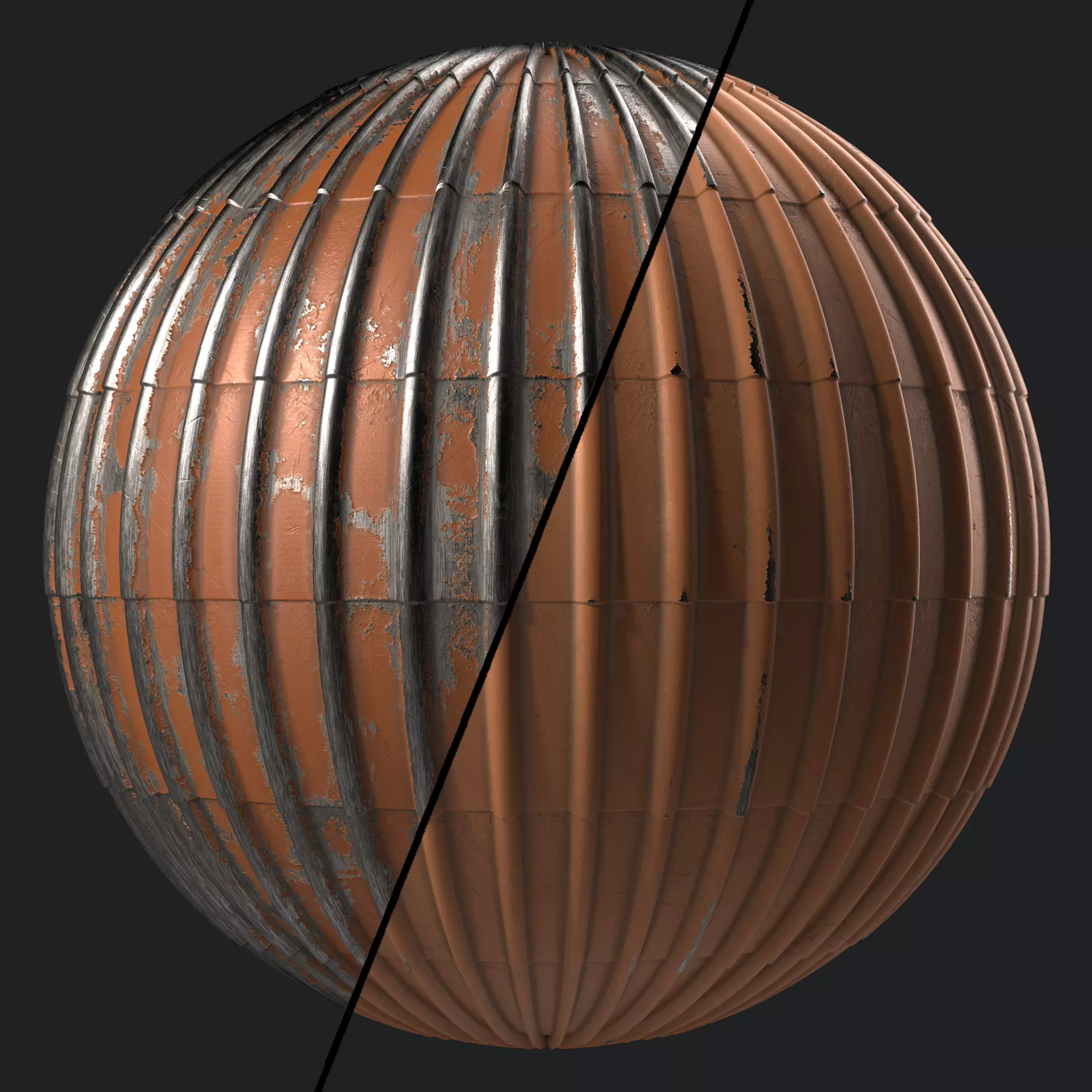 Roof Tile Materials 100- Metal Roofing By Snow - Sbsar Pbr 4k Texture