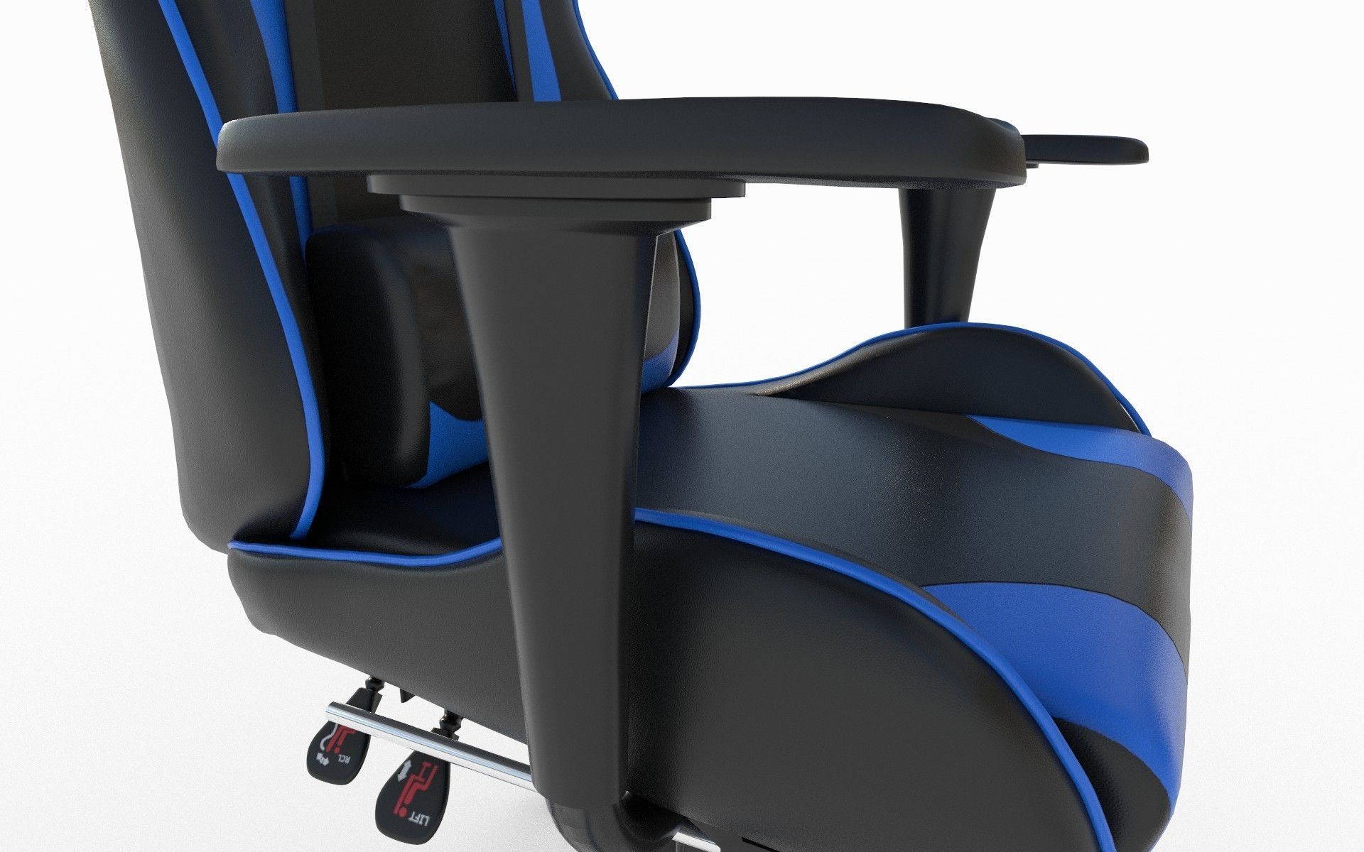 Gaming chair Low-poly 3D model_1
