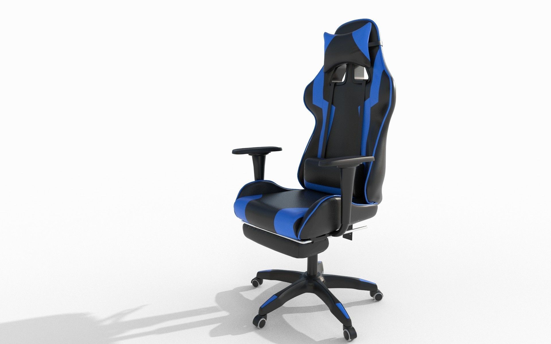 Gaming chair Low-poly 3D model_4