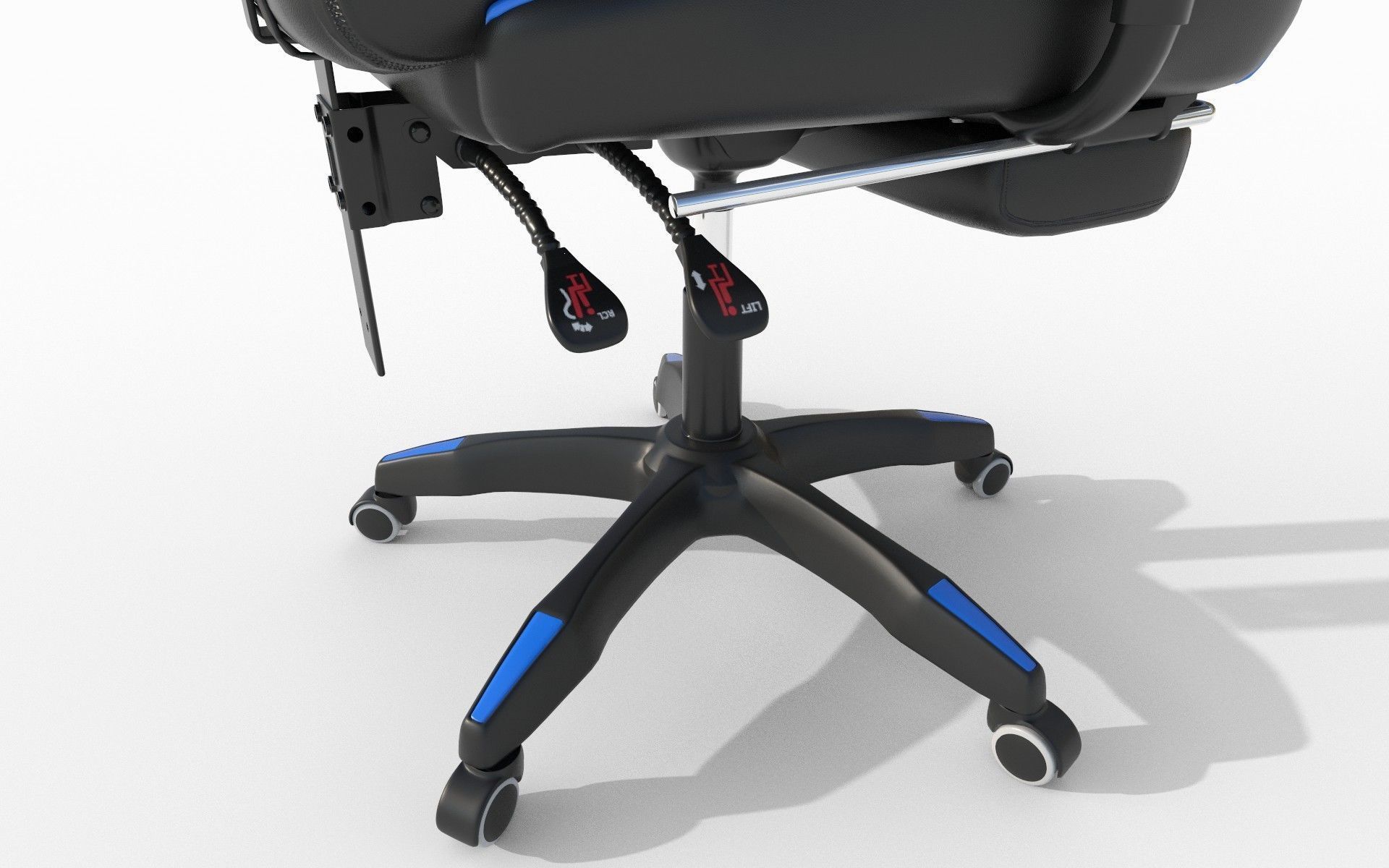Gaming chair Low-poly 3D model_10