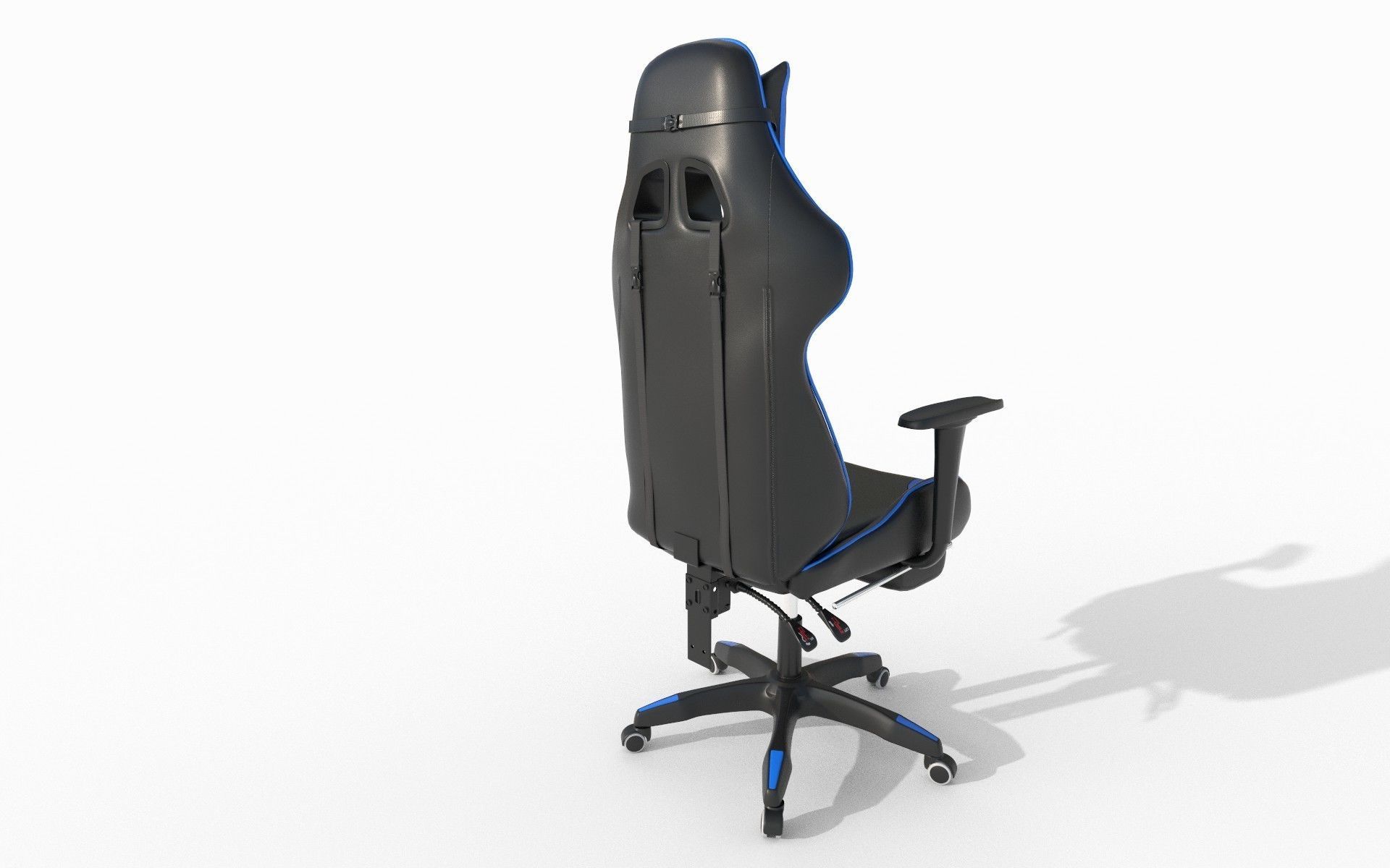 Gaming chair Low-poly 3D model_8