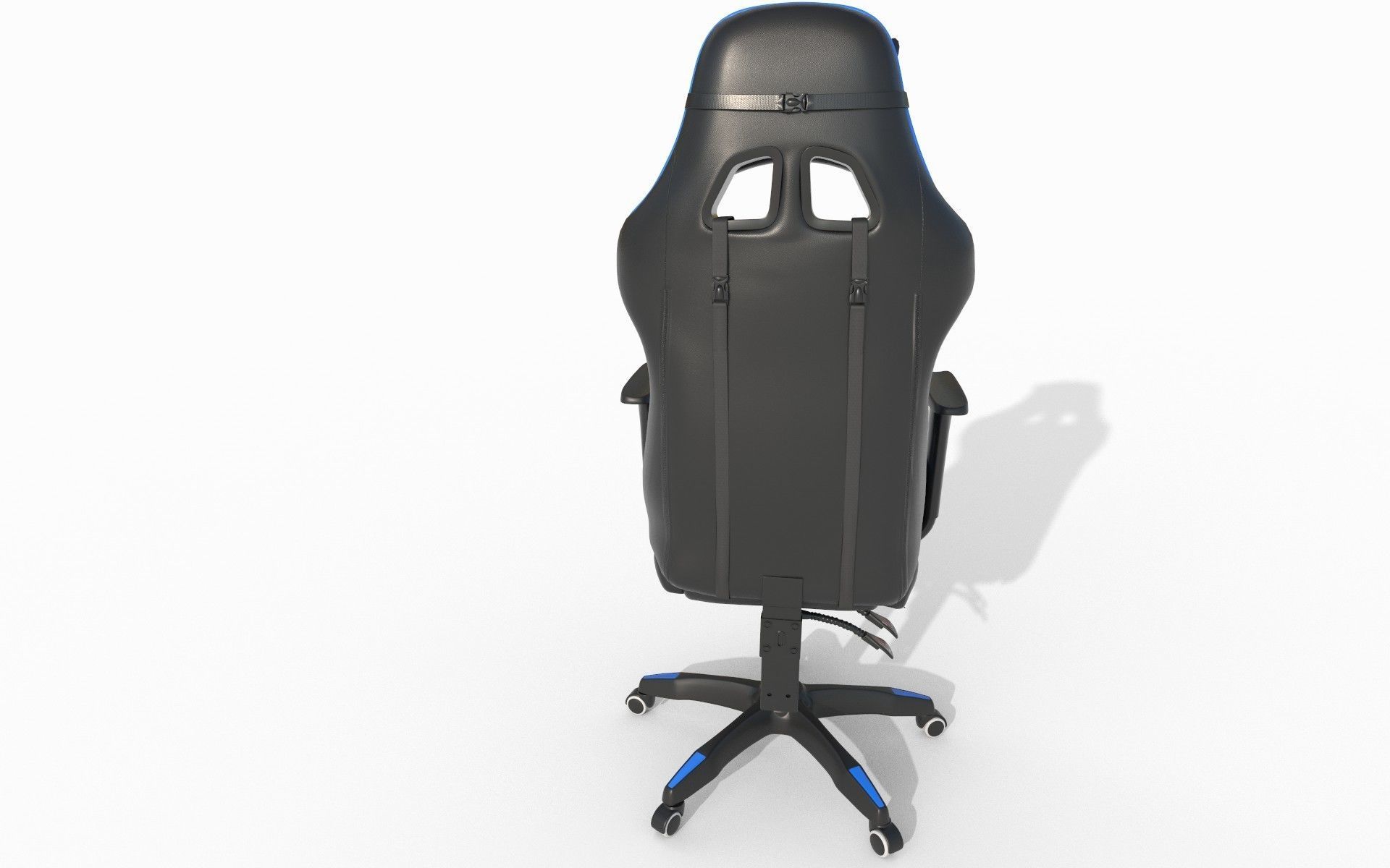Gaming chair Low-poly 3D model_7