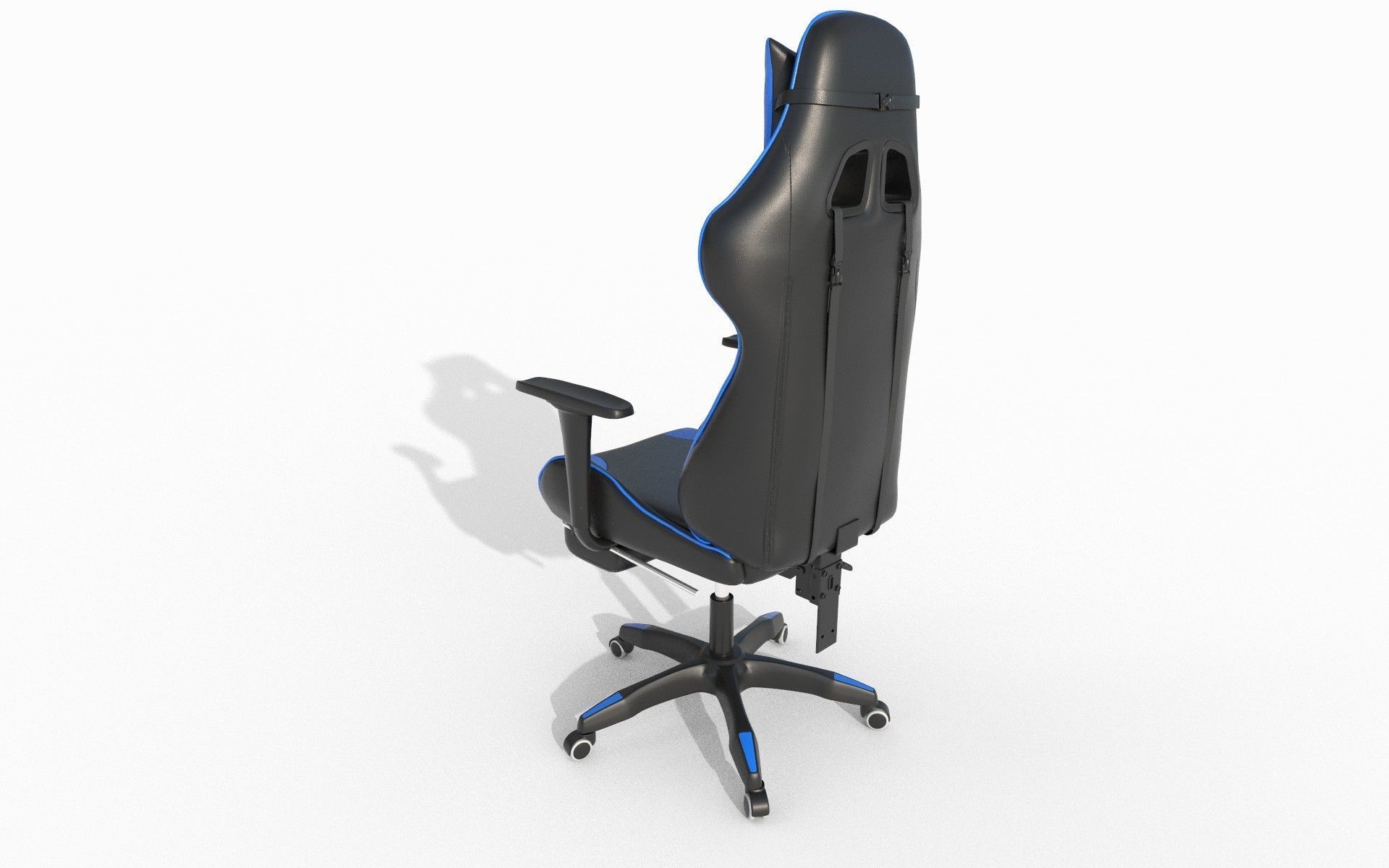 Gaming chair Low-poly 3D model_6