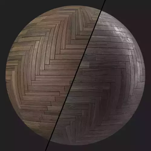 Parquet Materials 29- Parquet By Old Wood Damaged - Sbsar PBR 4k