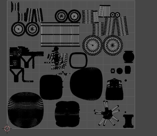 Office chair Low-poly 3D model_15