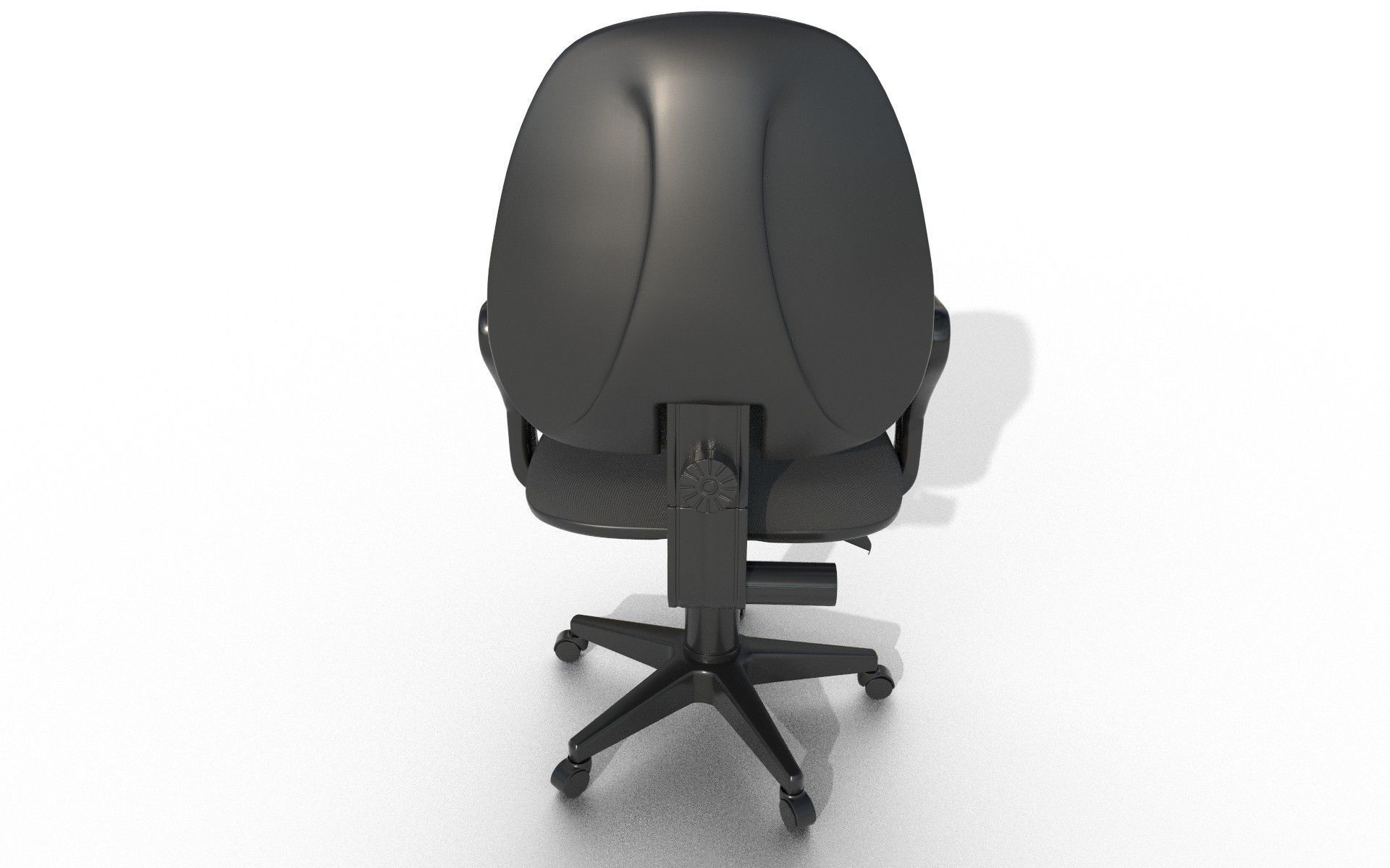 Office chair Low-poly 3D model_7