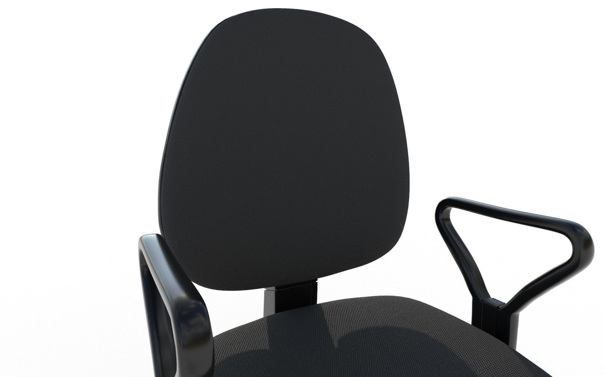 Office chair Low-poly 3D model_2