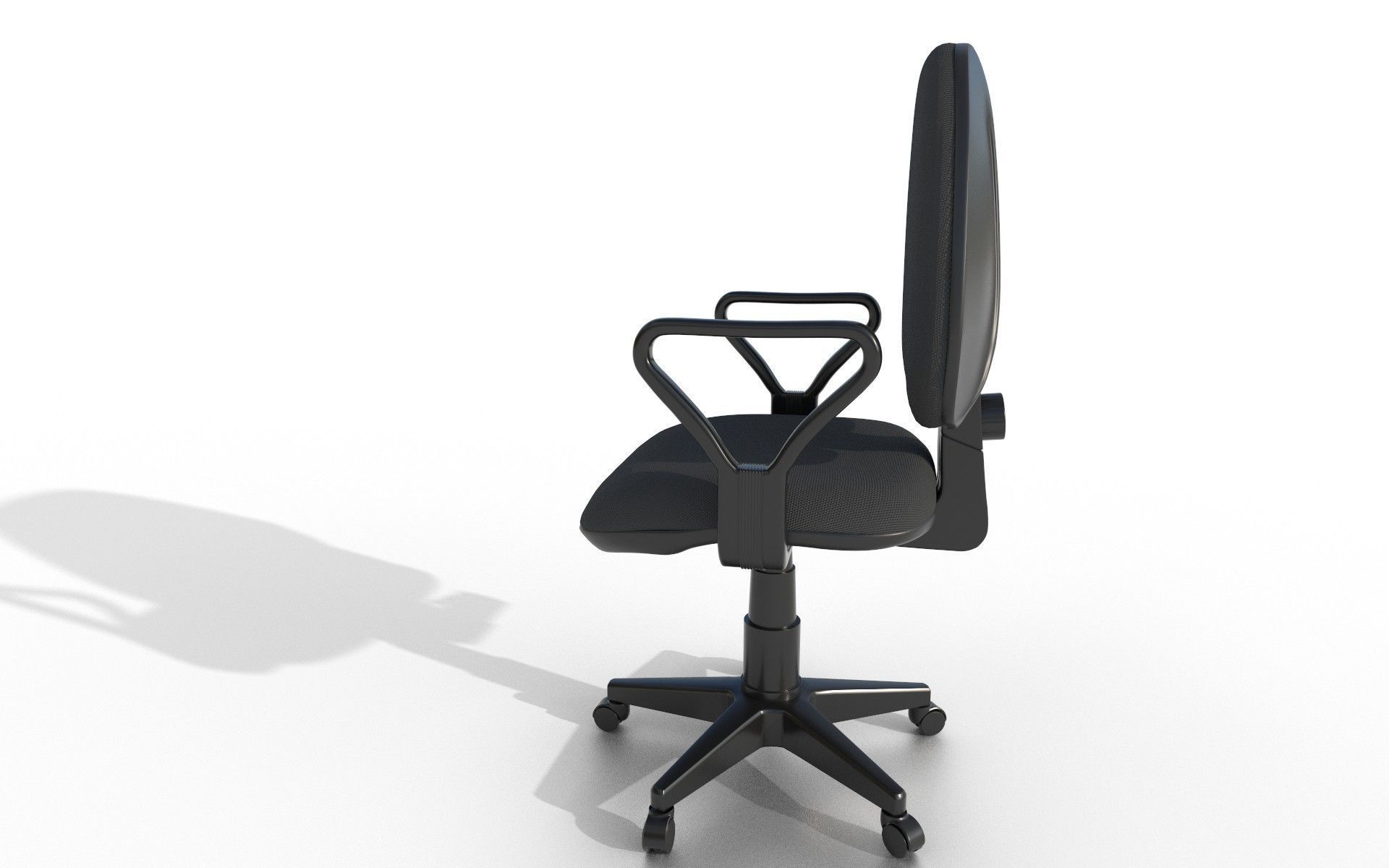 Office chair Low-poly 3D model_5