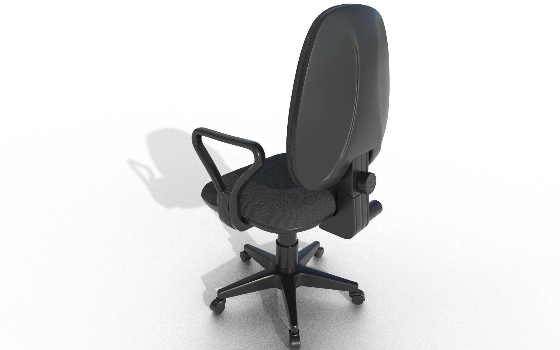 Office chair Low-poly 3D model_6