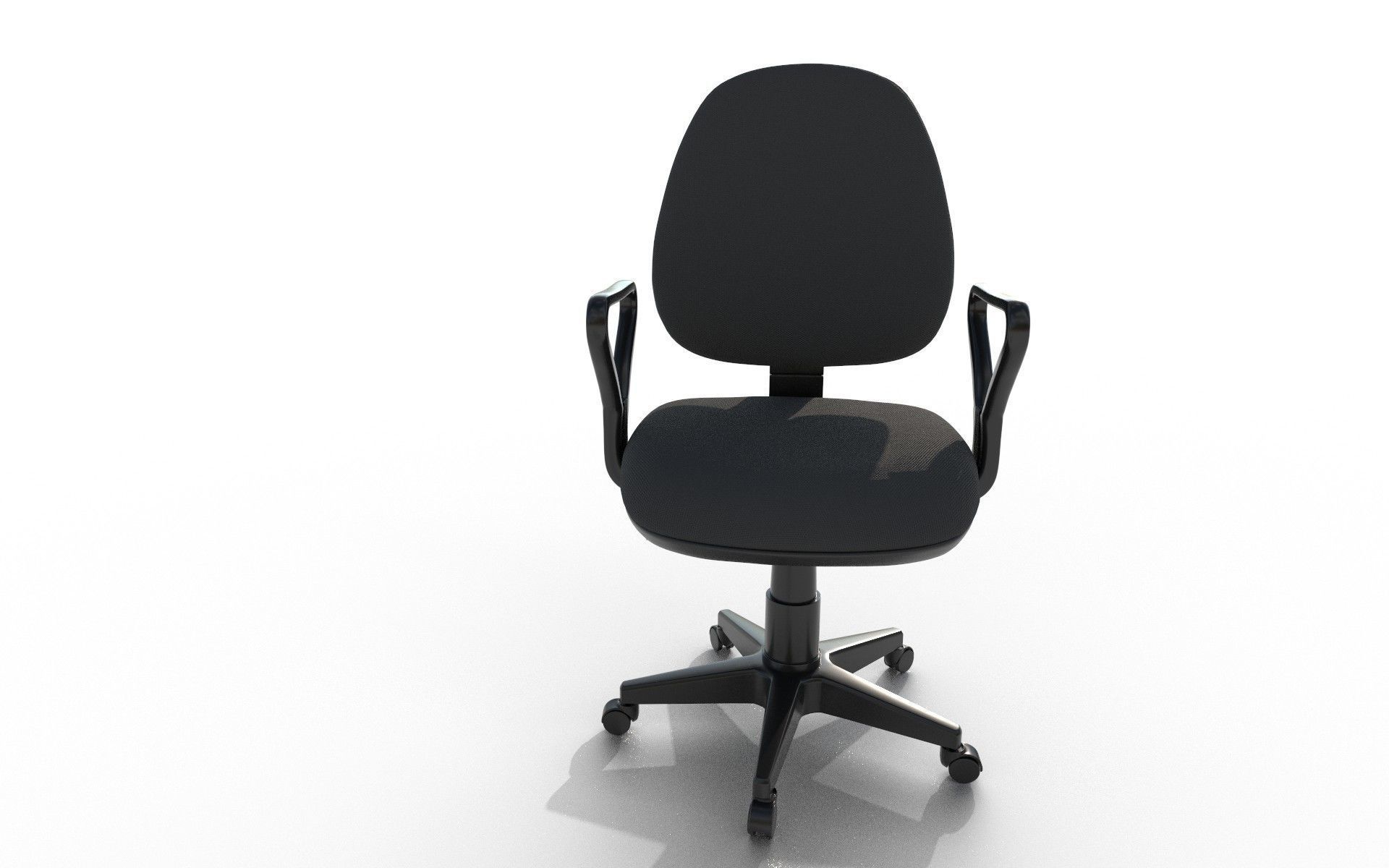 Office chair Low-poly 3D model_3