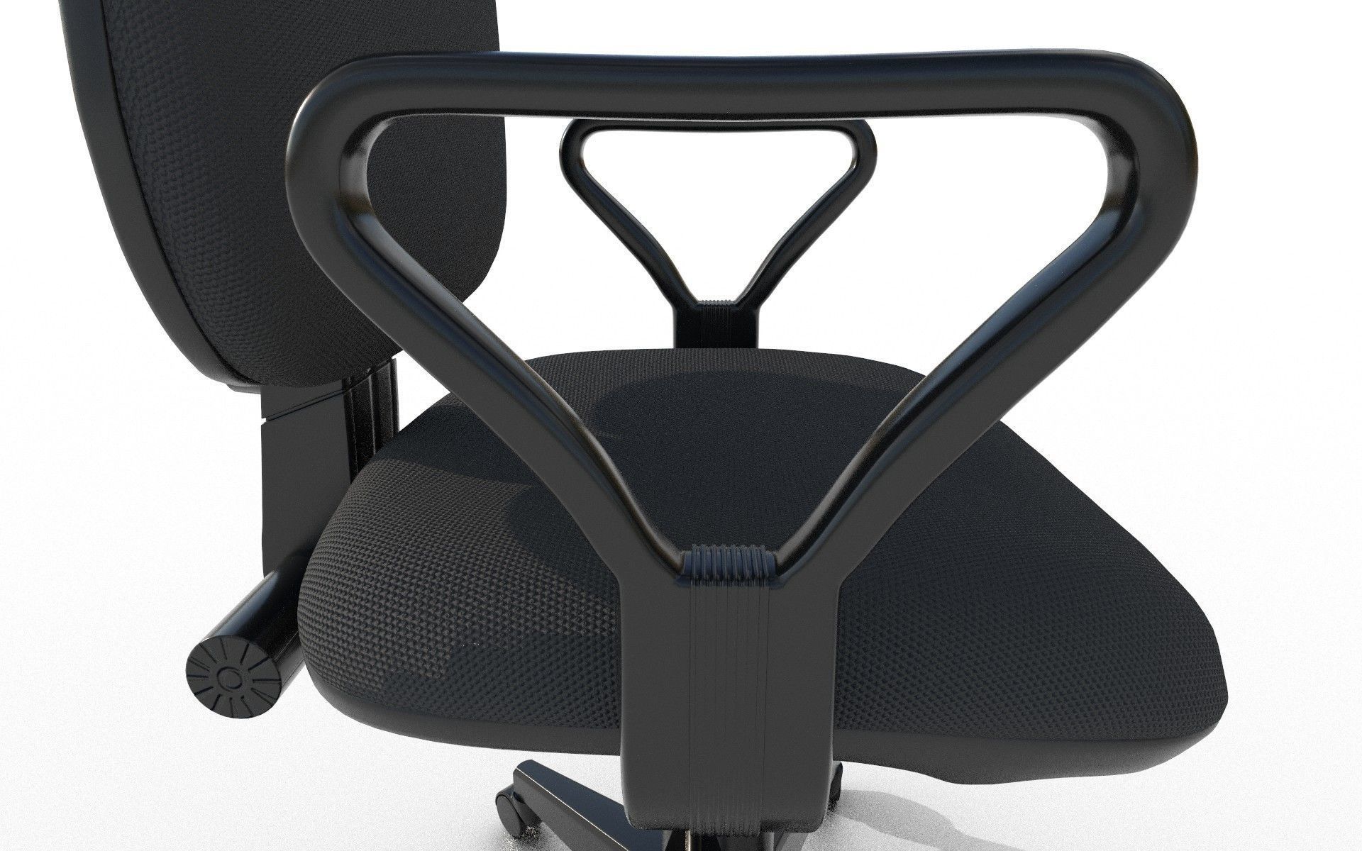 Office chair Low-poly 3D model_1