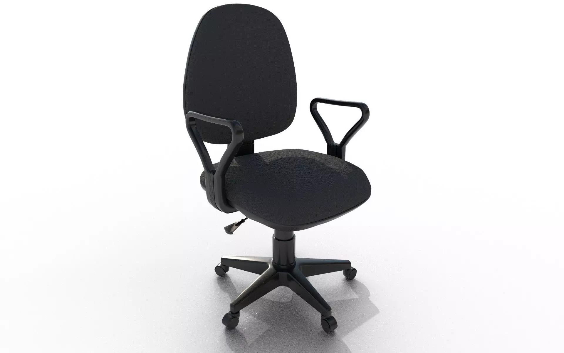 Office chair Low-poly 3D model_0