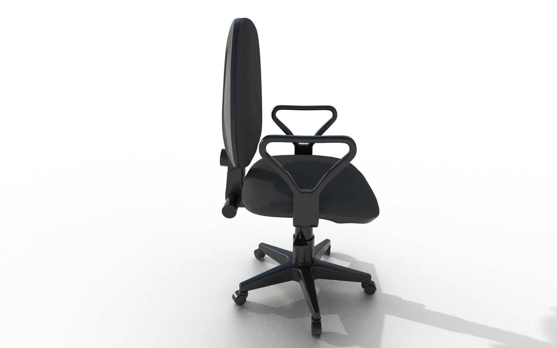 Office chair Low-poly 3D model_9