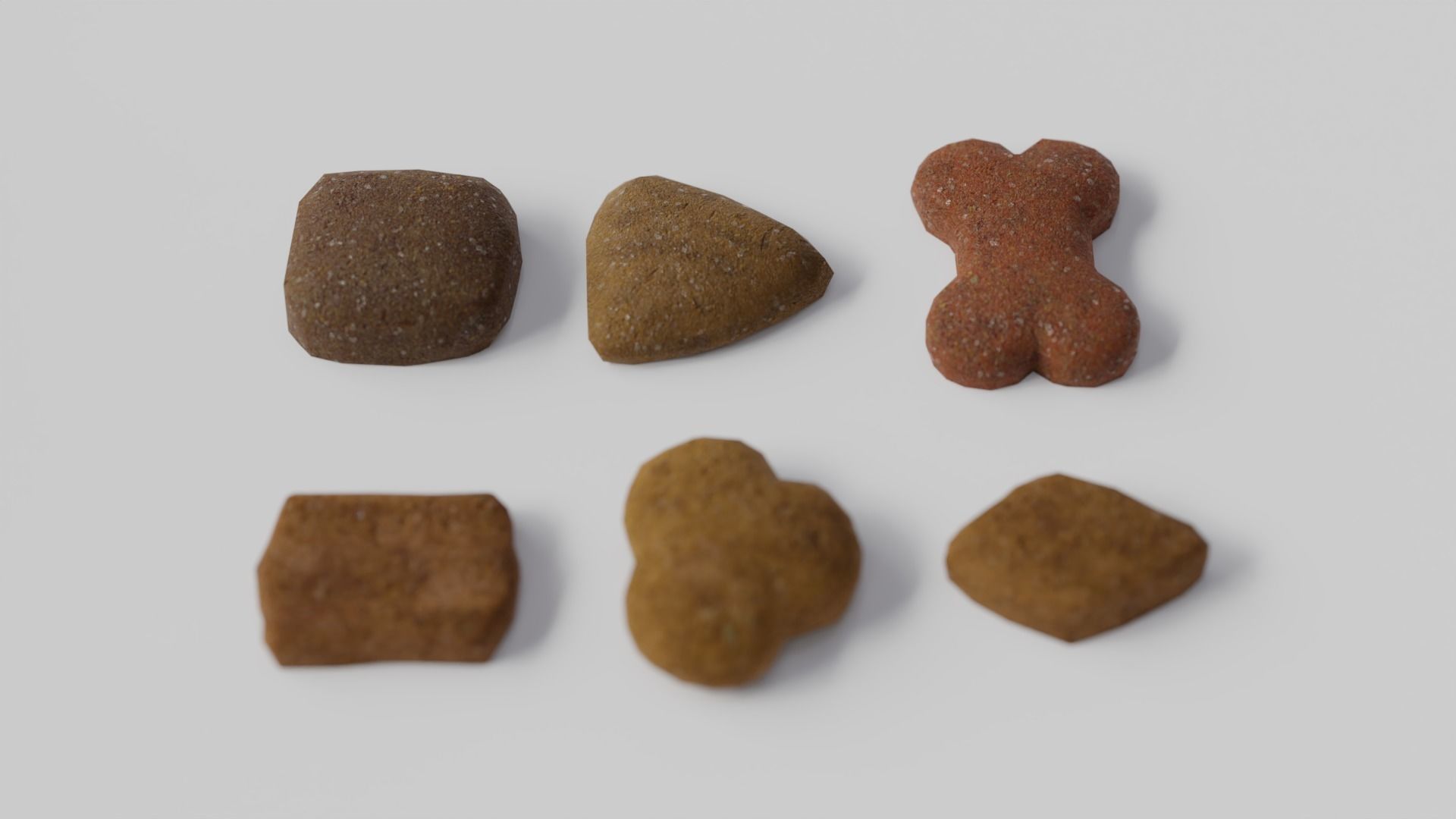 Set croquettes 01 Low-poly 3D model_13