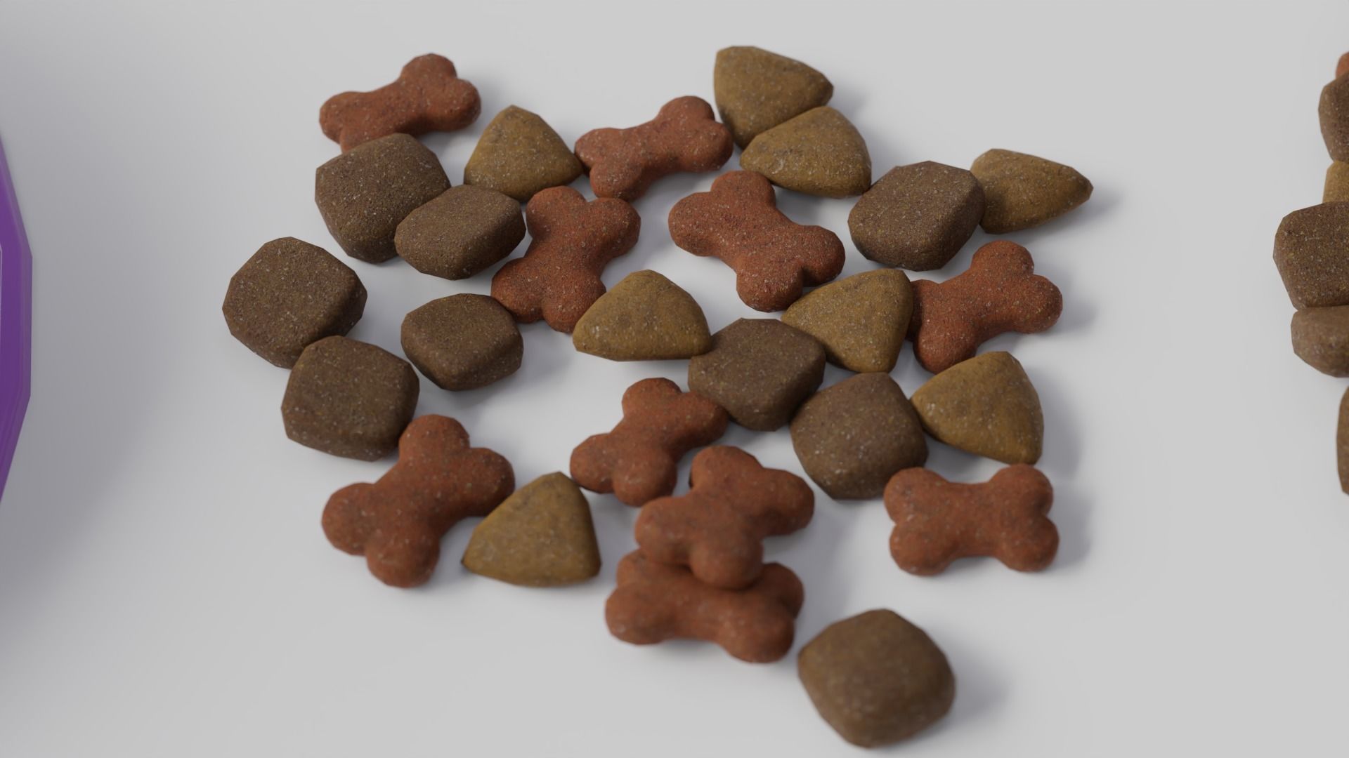 Set croquettes 01 Low-poly 3D model_5