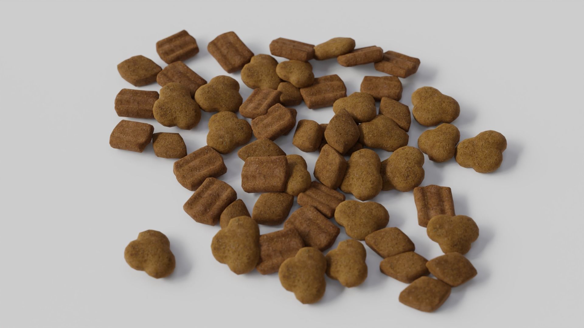 Set croquettes 01 Low-poly 3D model_7
