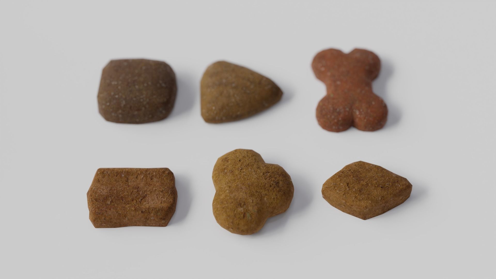 Set croquettes 01 Low-poly 3D model_10
