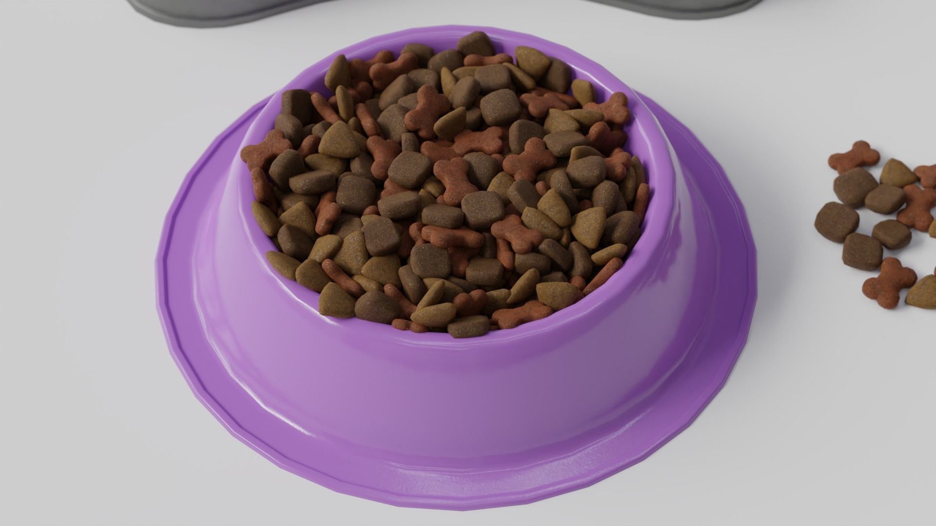 Set croquettes 01 Low-poly 3D model_4
