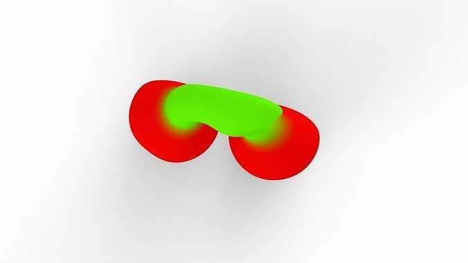 Cherry gummy Low-poly 3D model 6