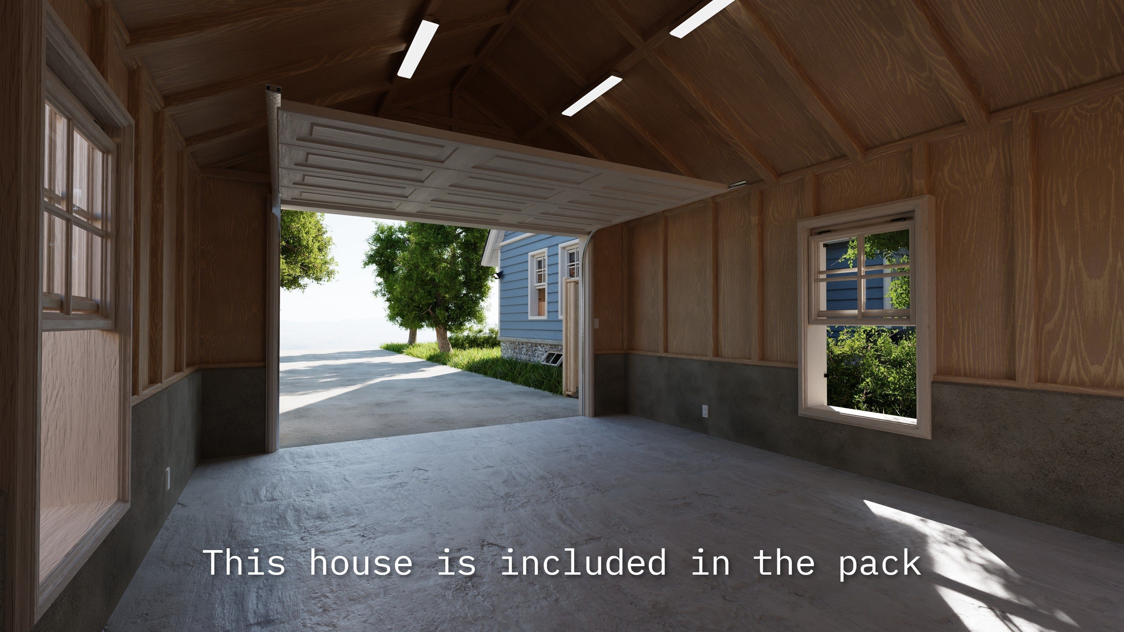 Modular Suburban House Creation tool Low-poly 3D model_24