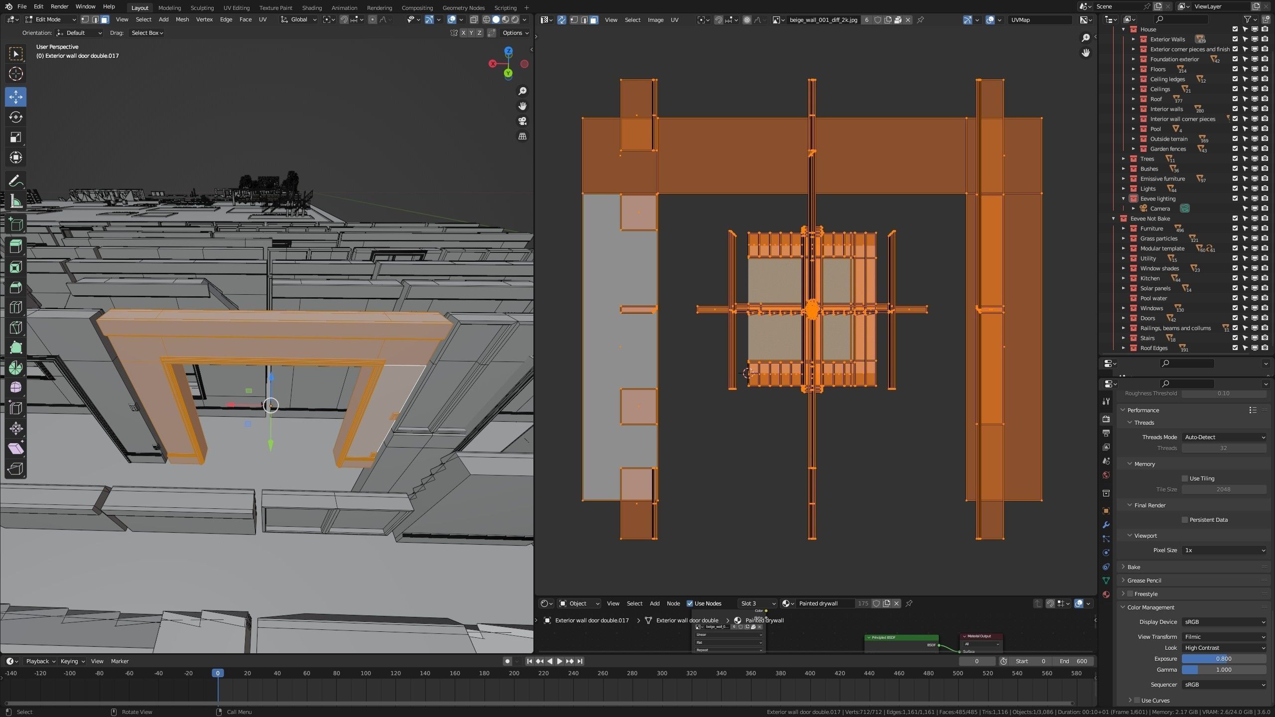 Modular Suburban House Creation tool Low-poly 3D model_26