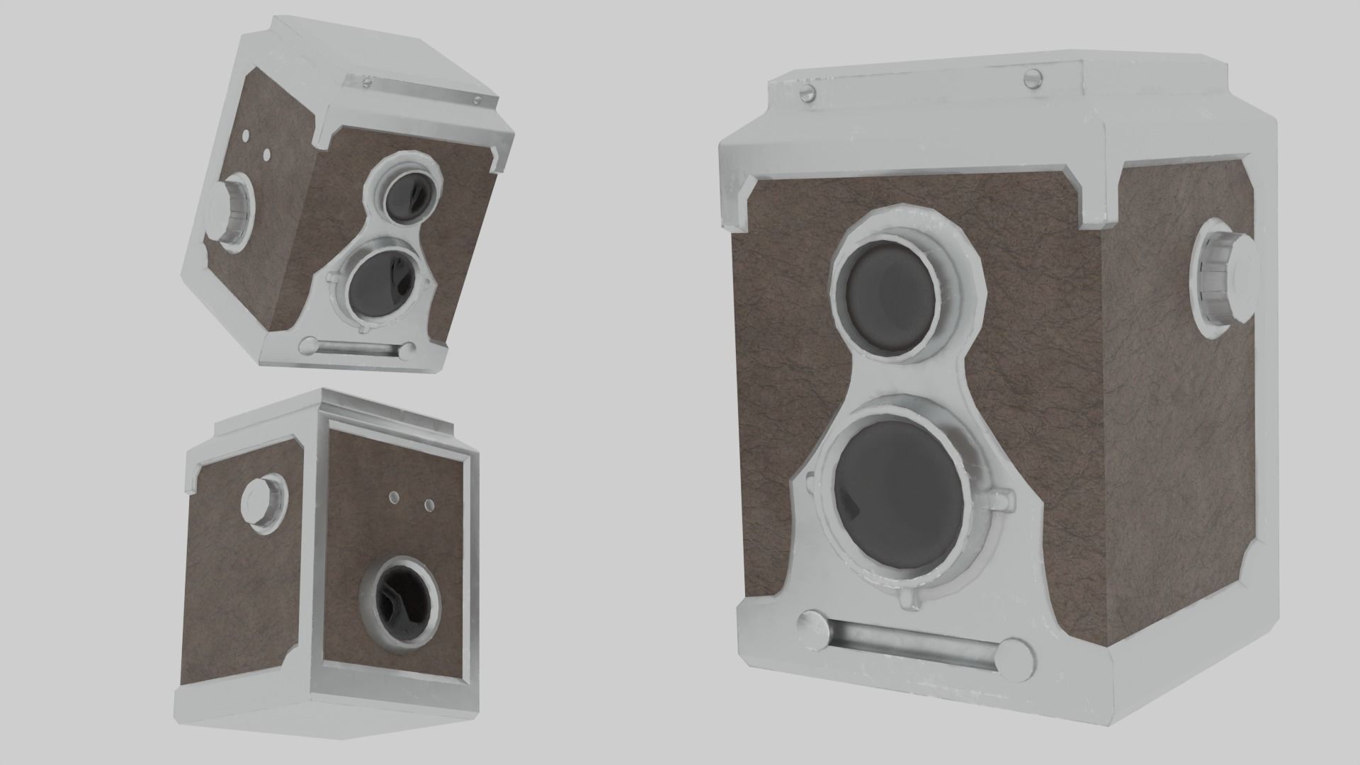 Kamera Low-poly 3D model_1