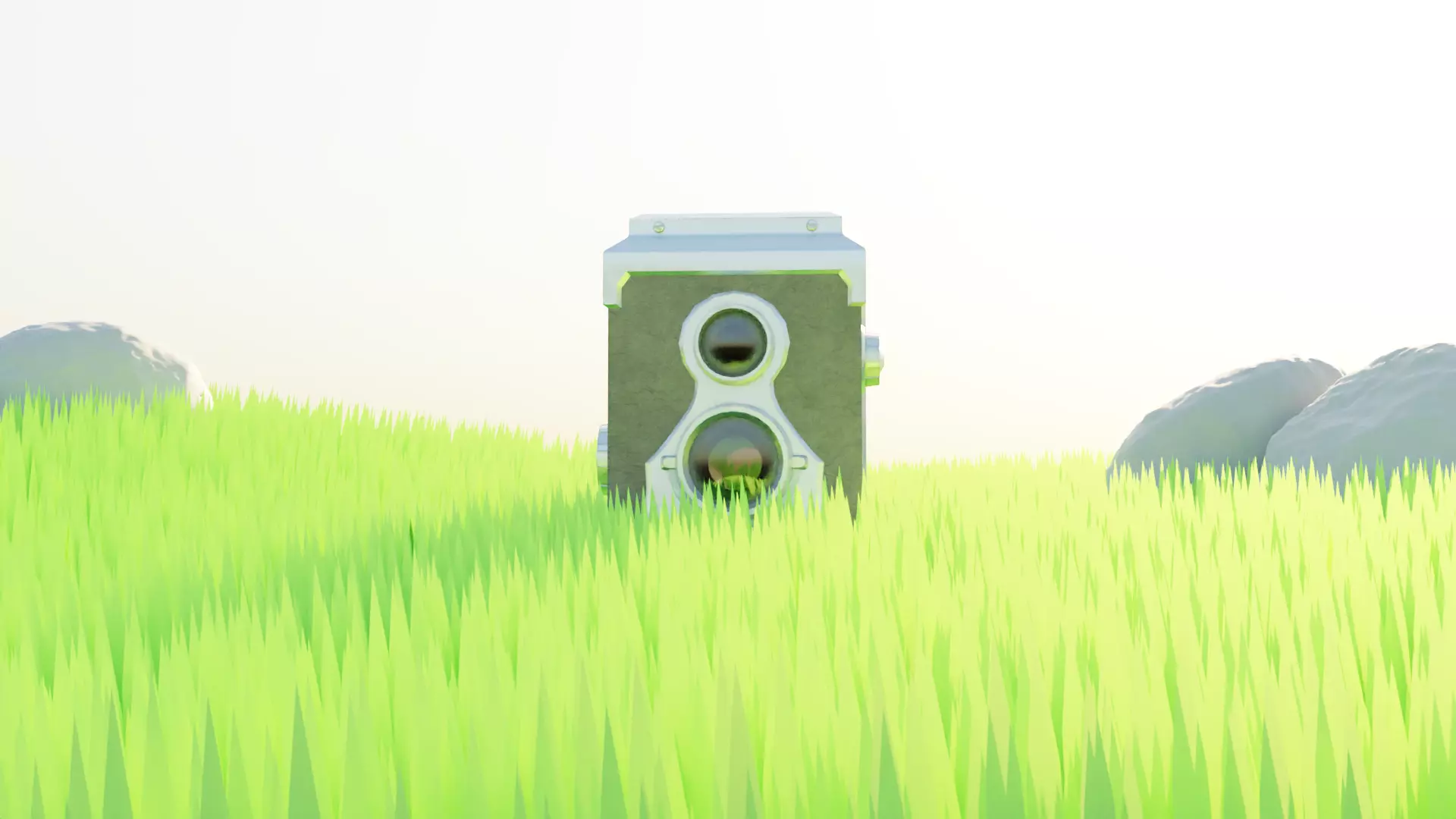 Kamera Low-poly 3D model_0