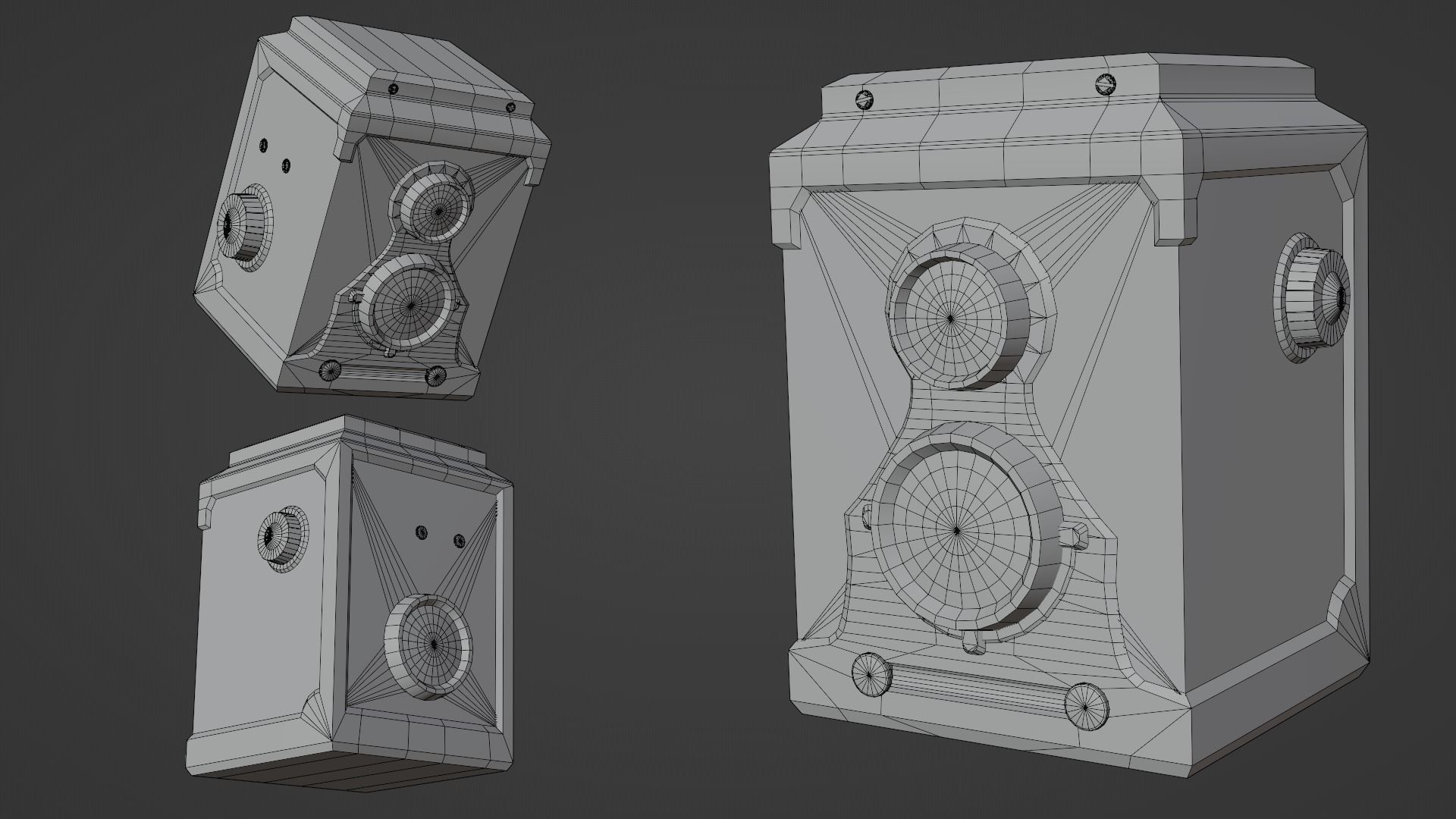 Kamera Low-poly 3D model_2